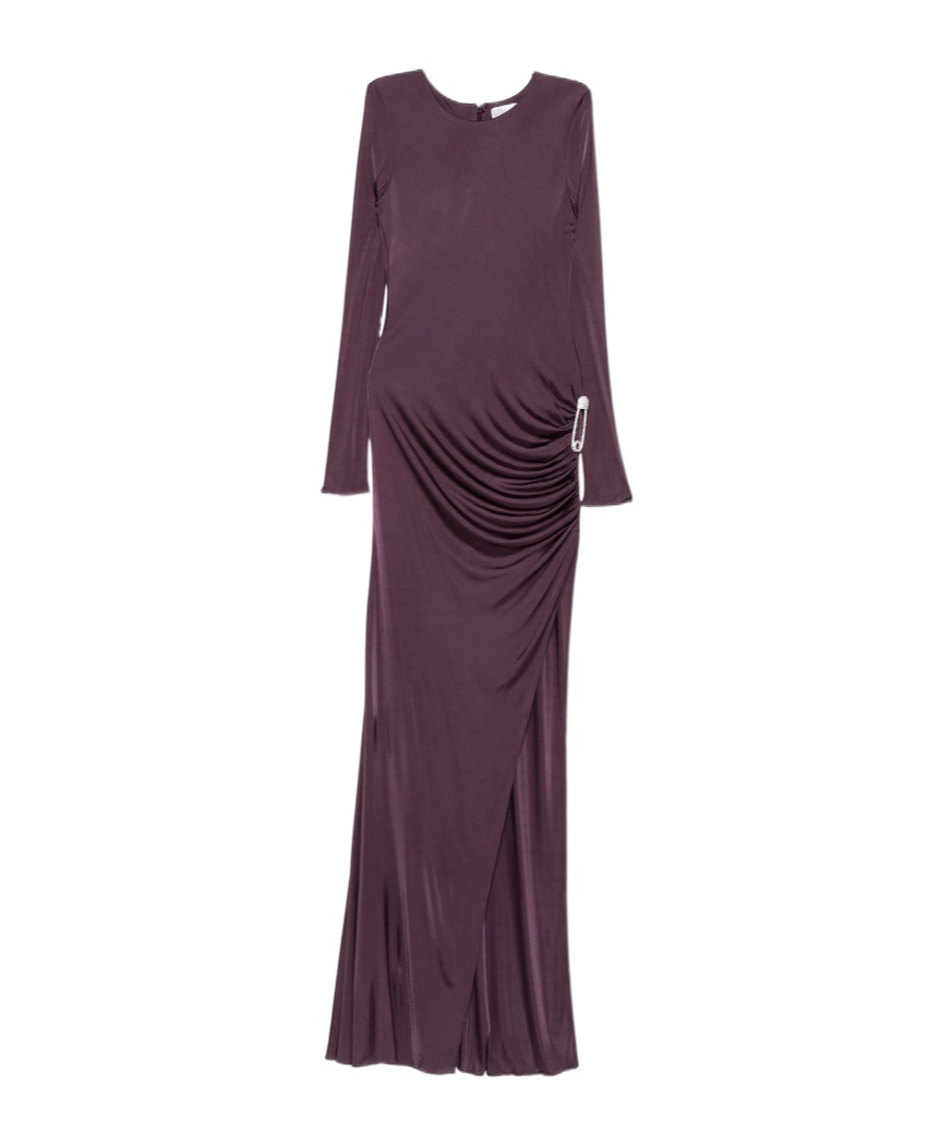 Giuseppe Di Morabito Draped Jewel-embellished Gown In Multi