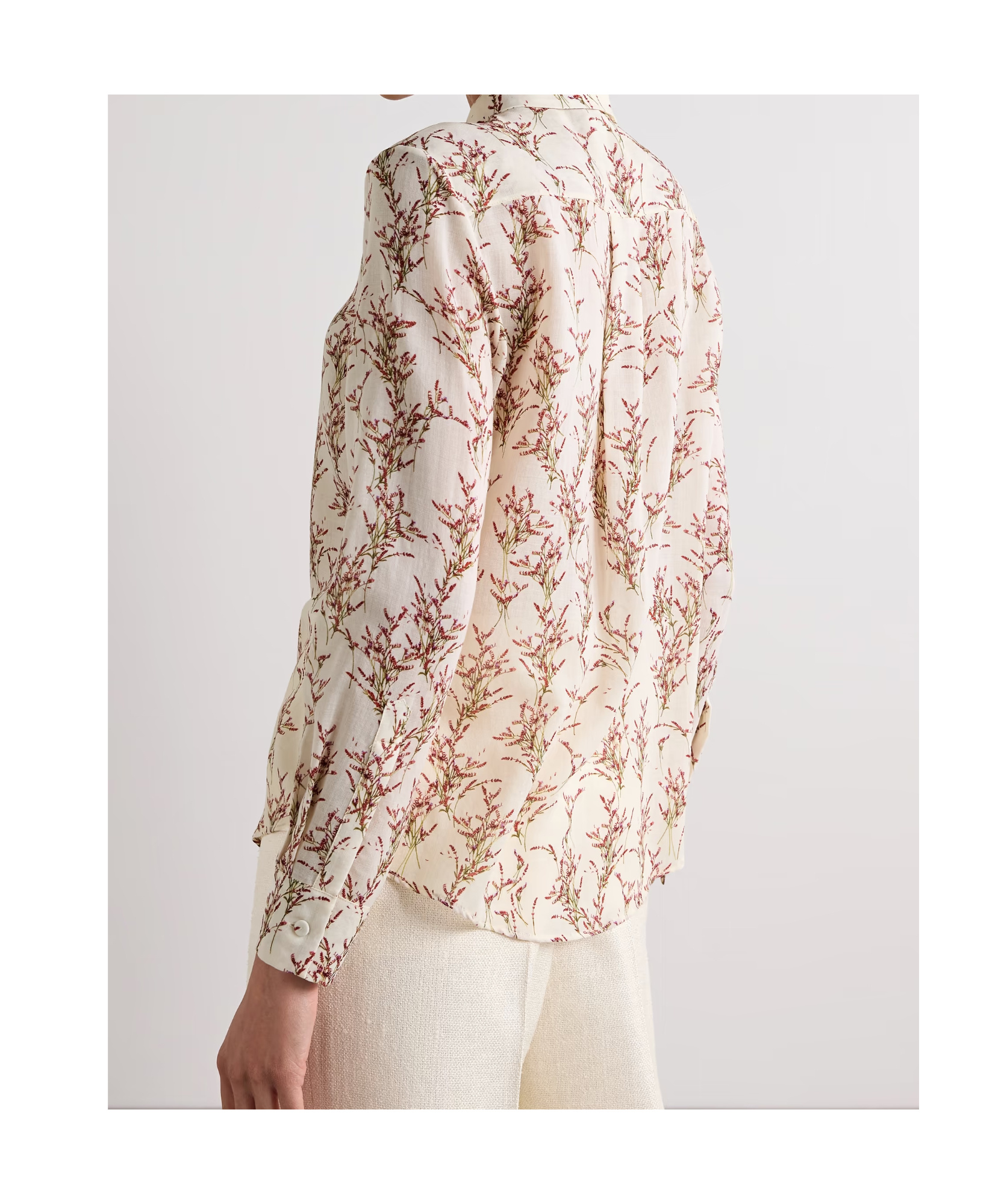 Gabriela Hearst Long Sleeve Shirt In Neutral