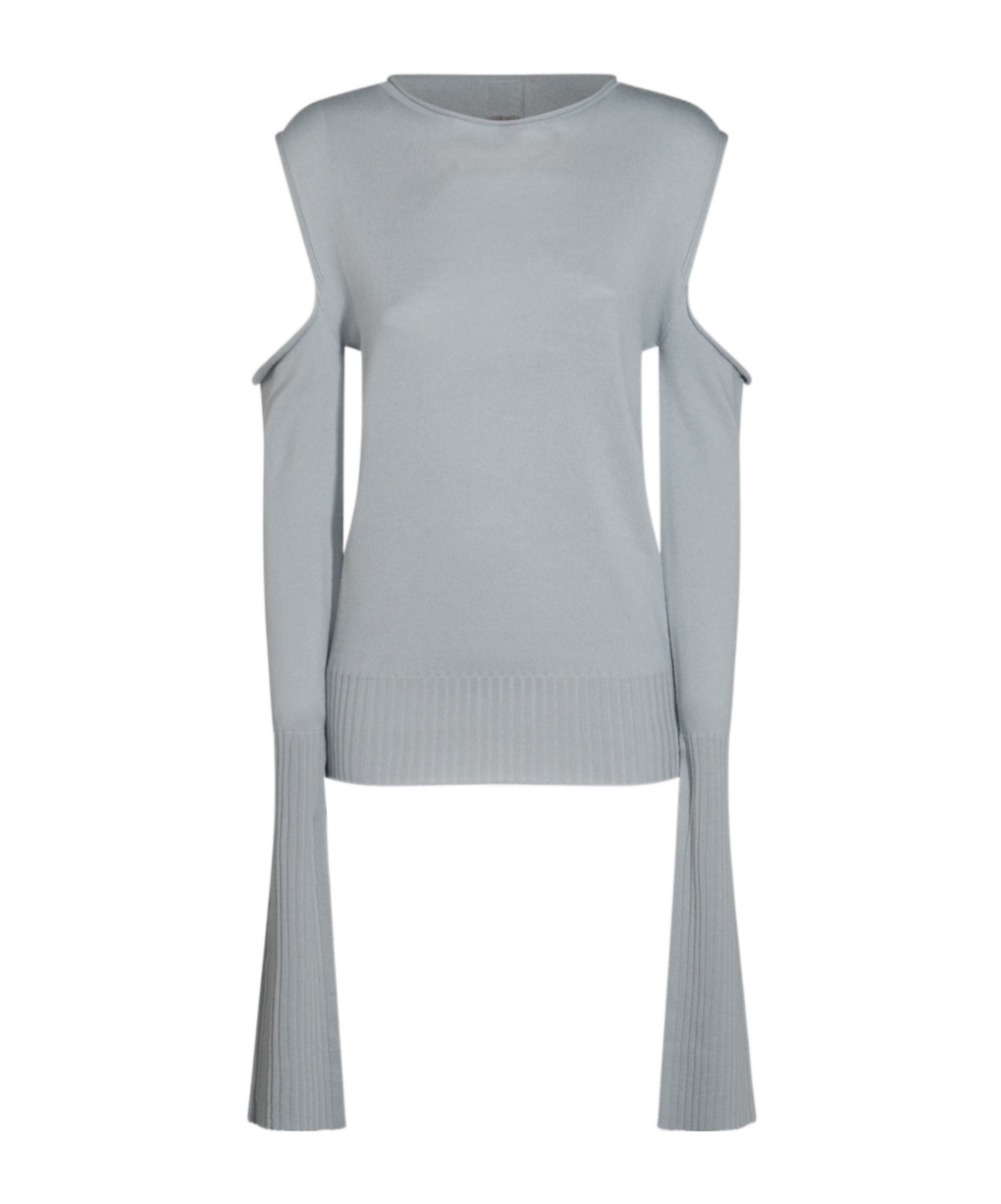 Rick Owens Woman Sweater Sky Blue Size S Virgin Wool In Gray
