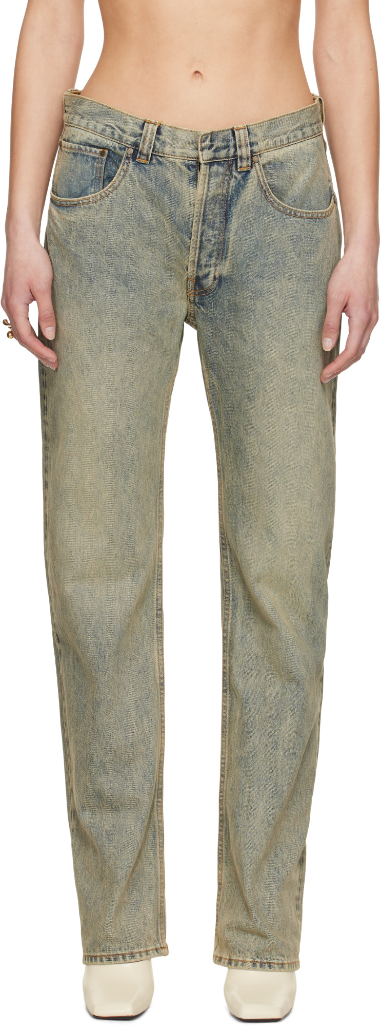 Entire Studios Slem Jeans In Surface Wave