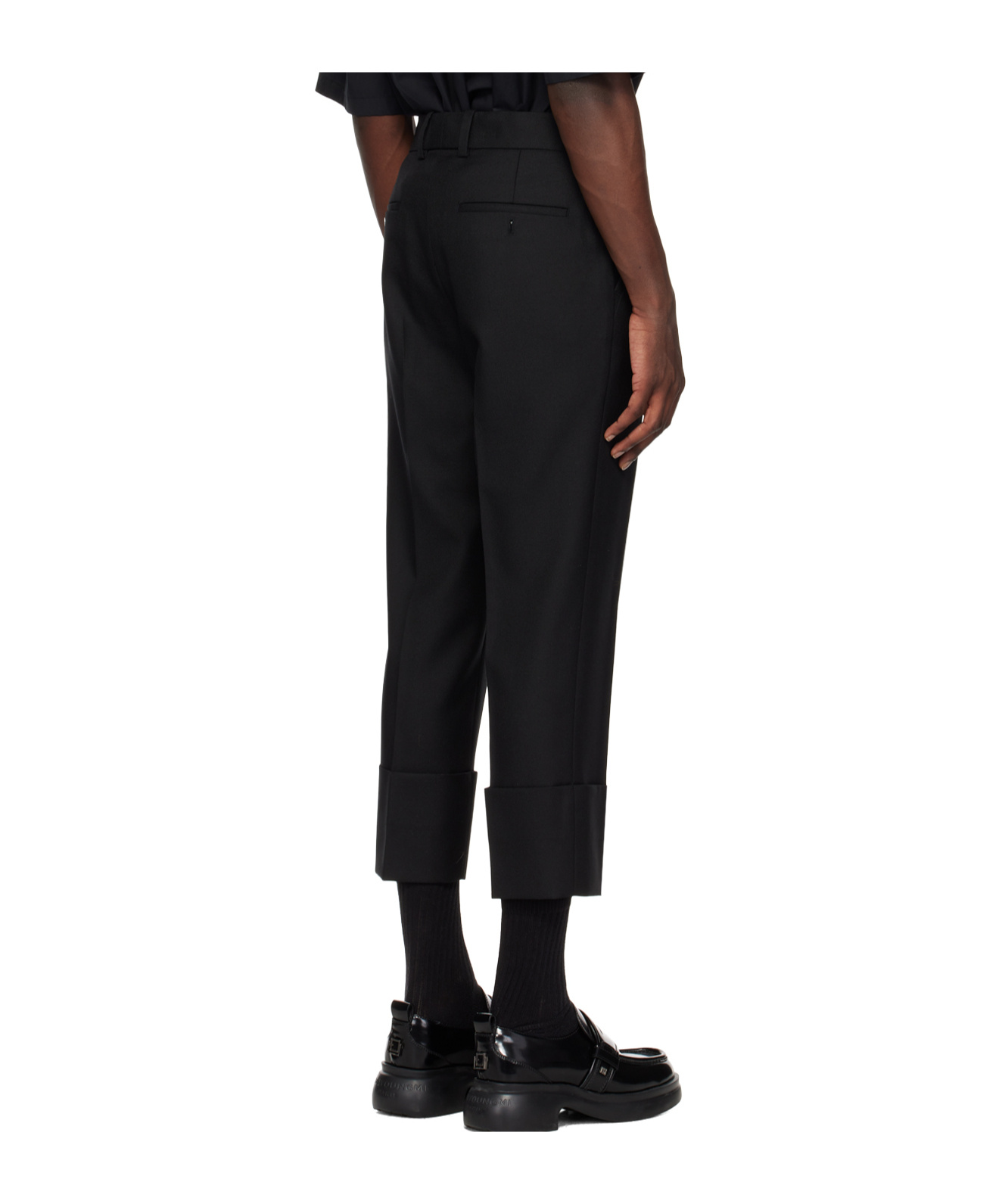 Wooyoungmi Belt Loops Slacks In Black