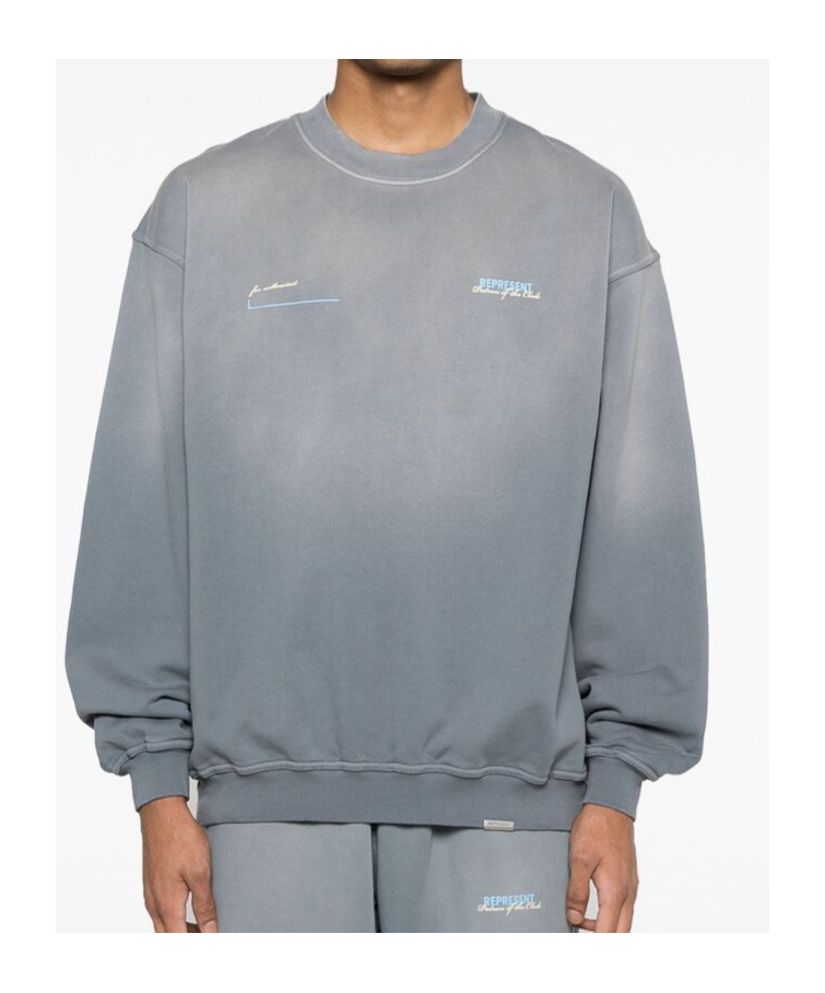 Shop Represent Crew Neck Sweater In Gray