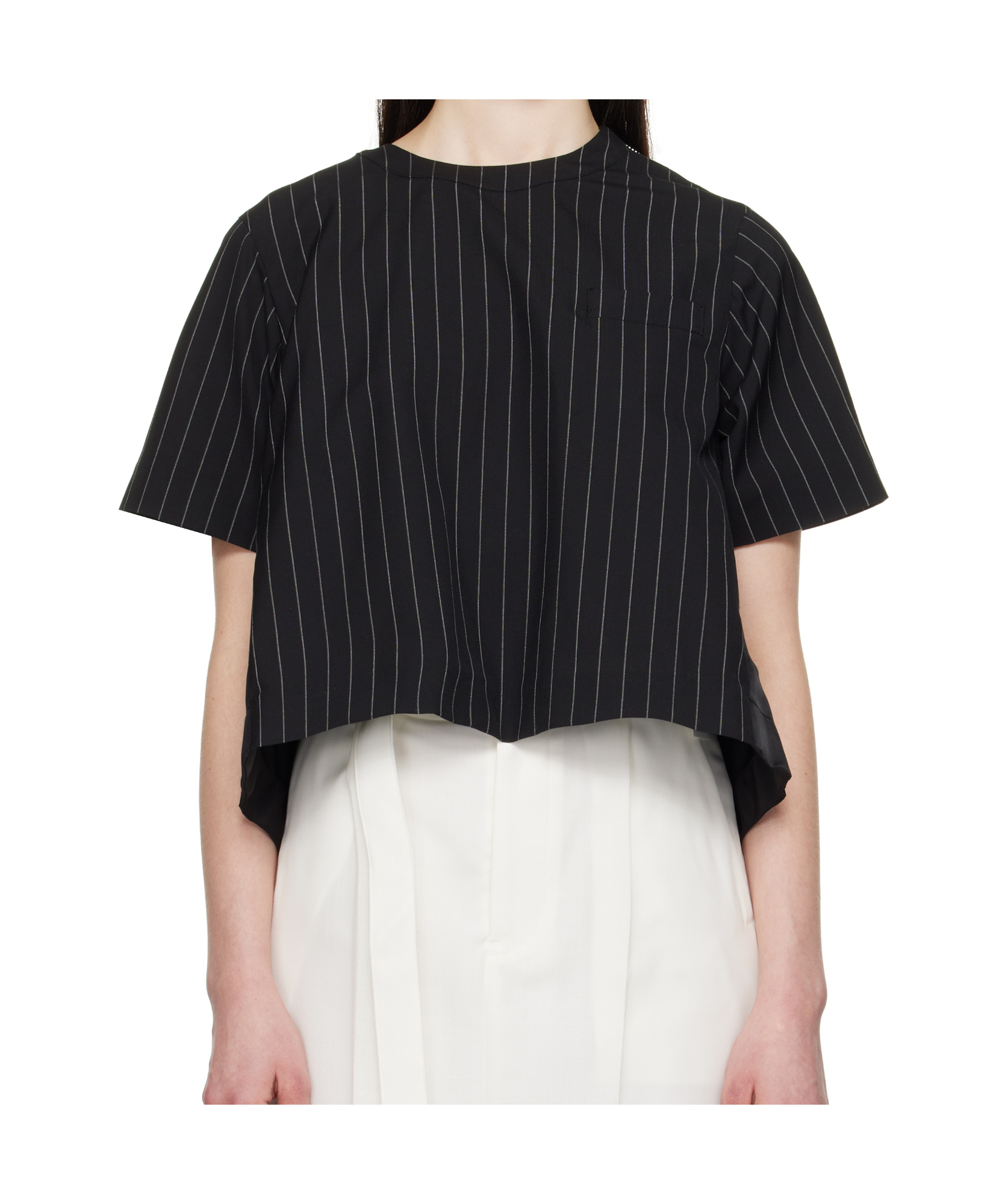 Sacai Short-sleeved T-shirt In Black