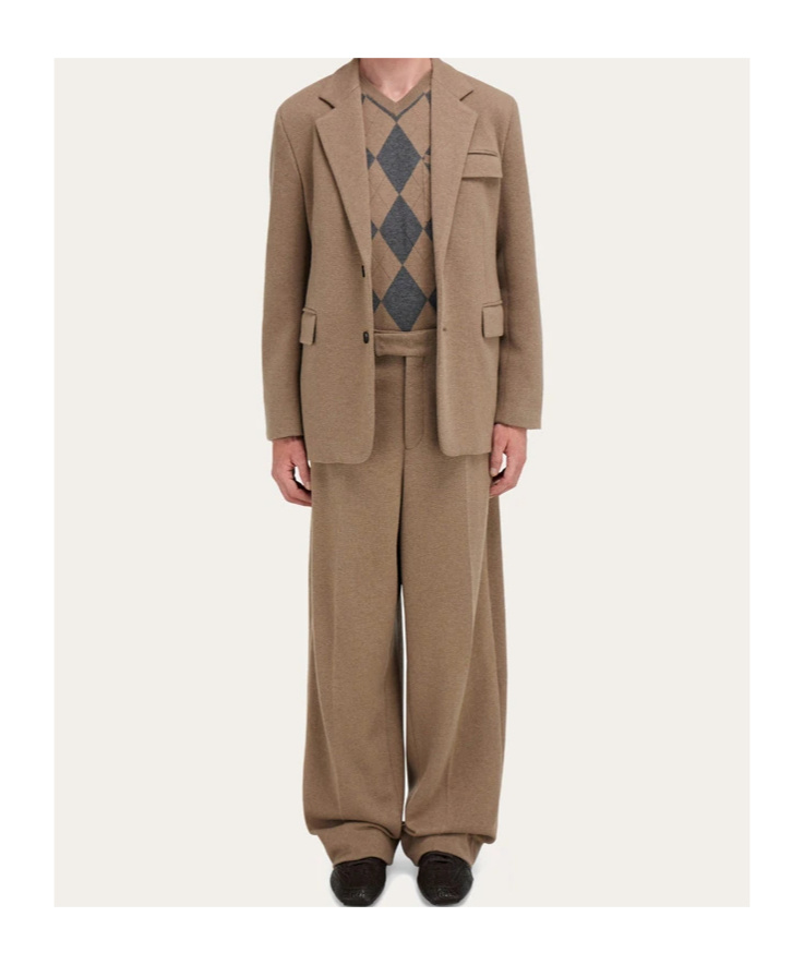 Ferragamo Wool Trousers In Brown