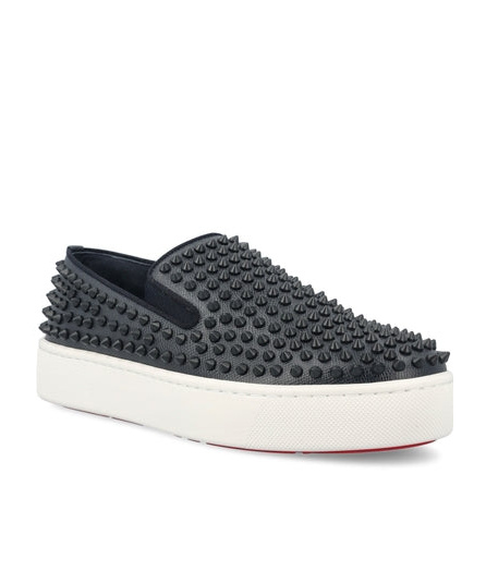 Christian Louboutin Spikeboat Slip-on Sneakers In White