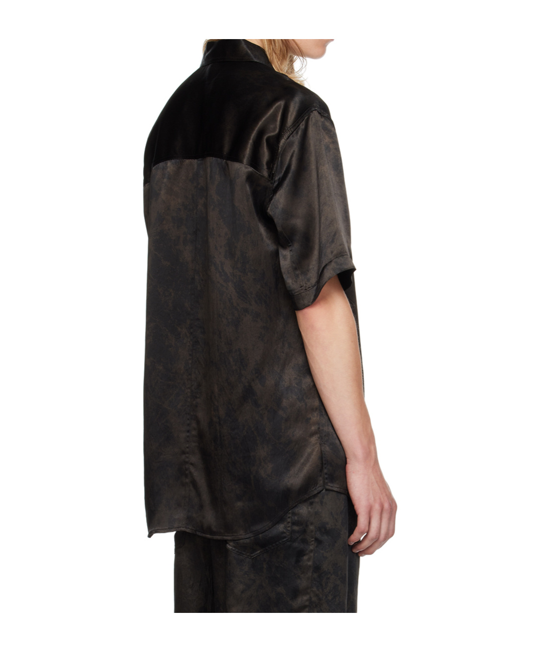 Song For The Mute Printed Button-down Shirt In Black