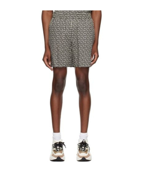 BALMAIN 4G-PRINT DECK SHORTS 
