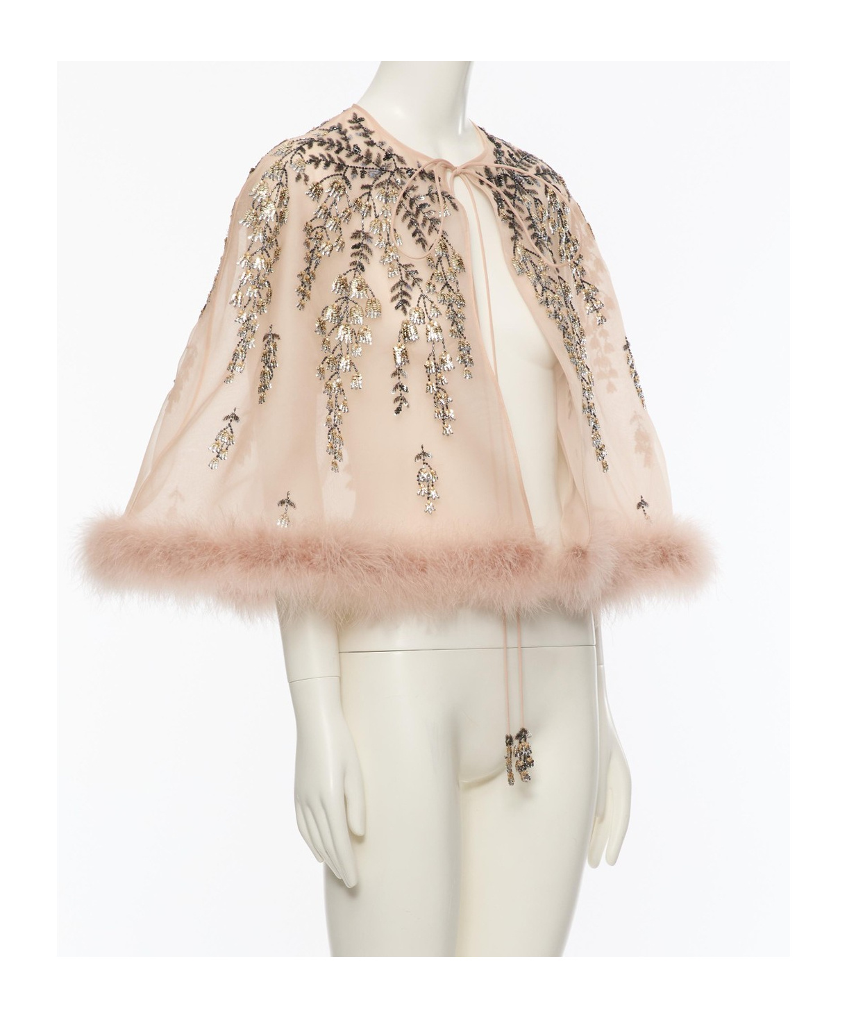 Valentino Laced Cloak In Brown