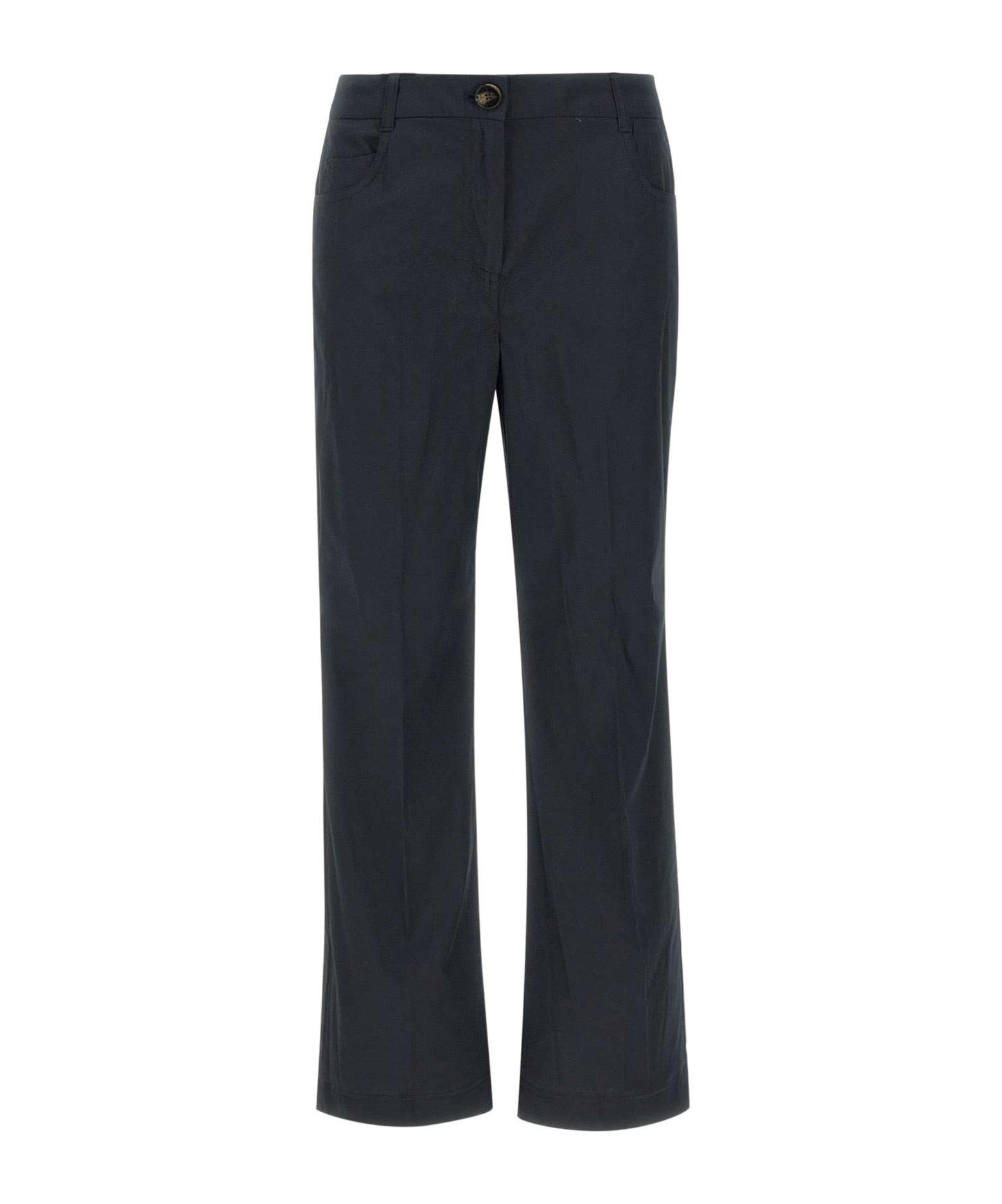 Marella Belt Loops Slacks In Black