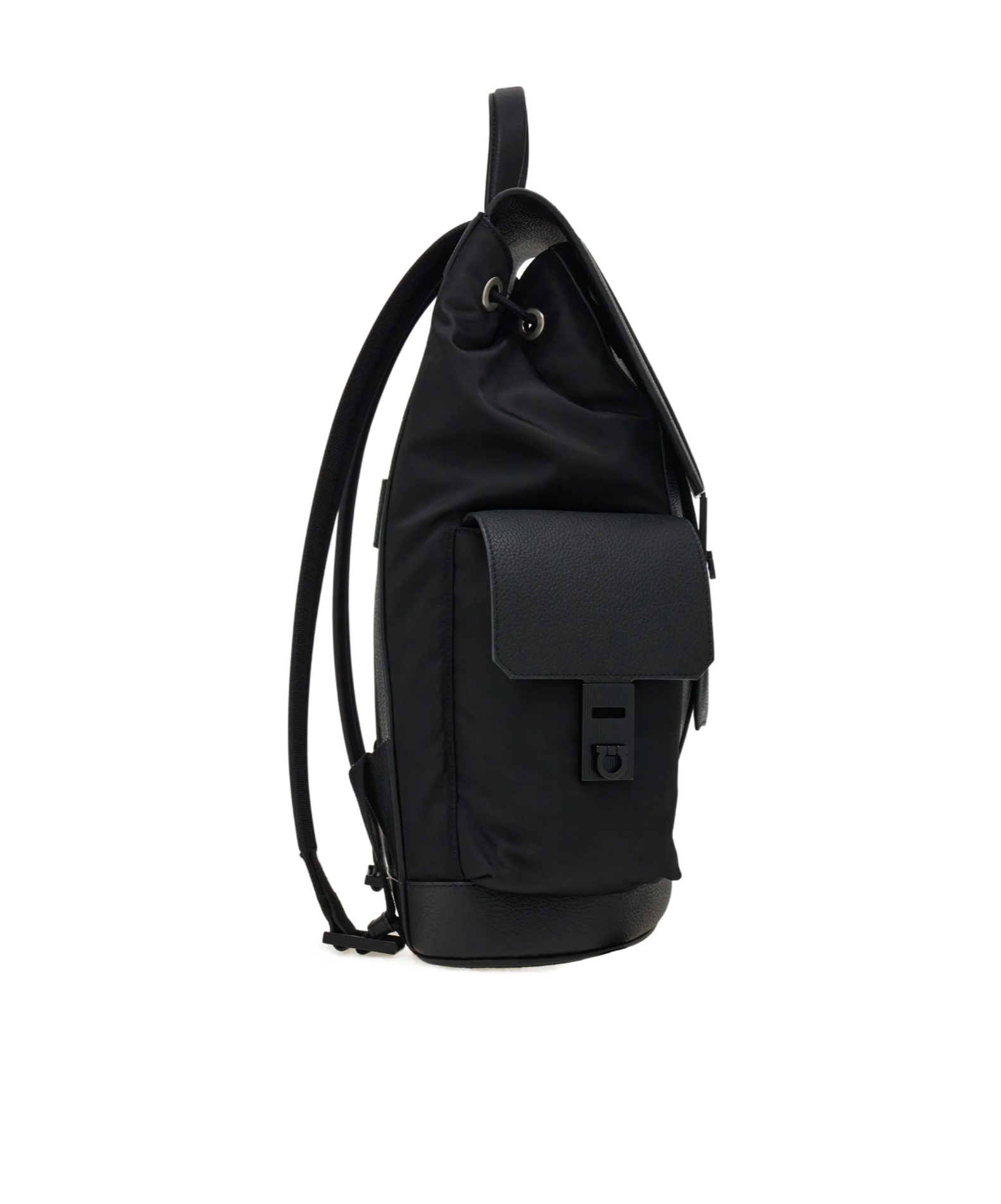 Ferragamo Flap Backpack In Black