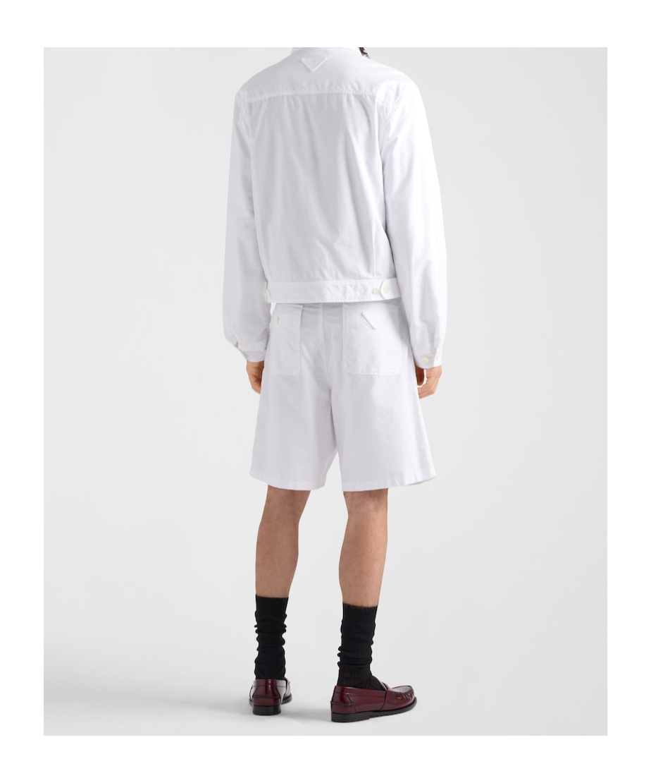 Prada Long Sleeve Casual Jacket In White