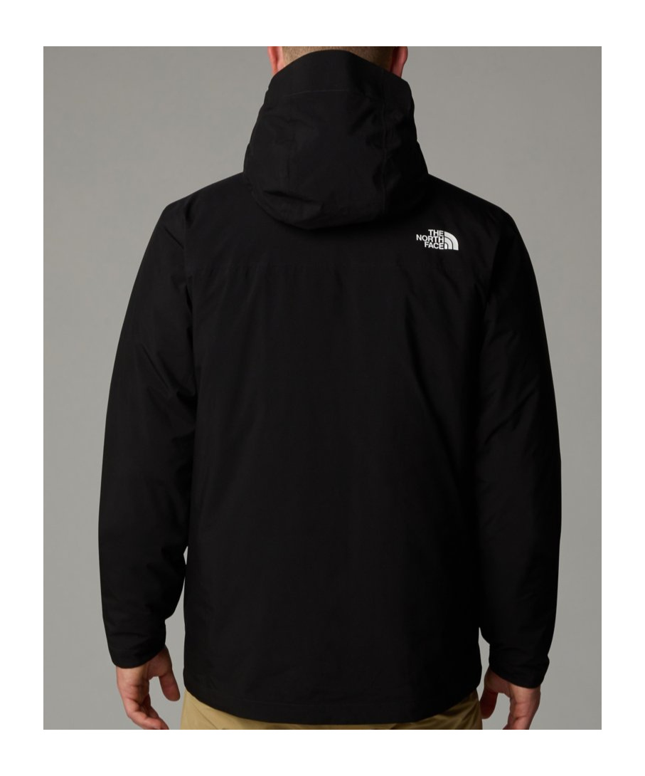 The North Face Dryvent Mono Black Jacket With Logo Printed On The Front In Tech Fabric Man In Black