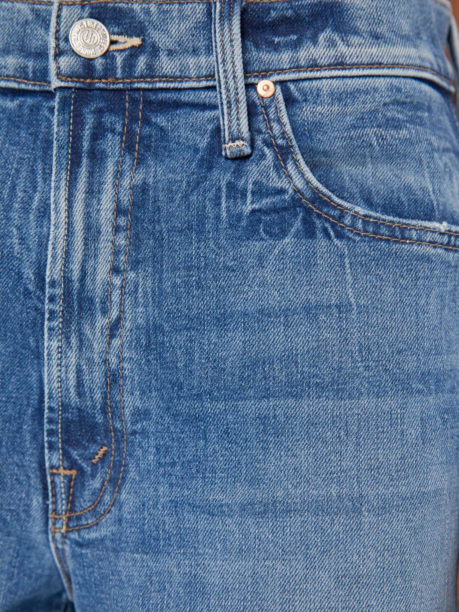 Shop Mother Multi-pocket Jeans In Blue