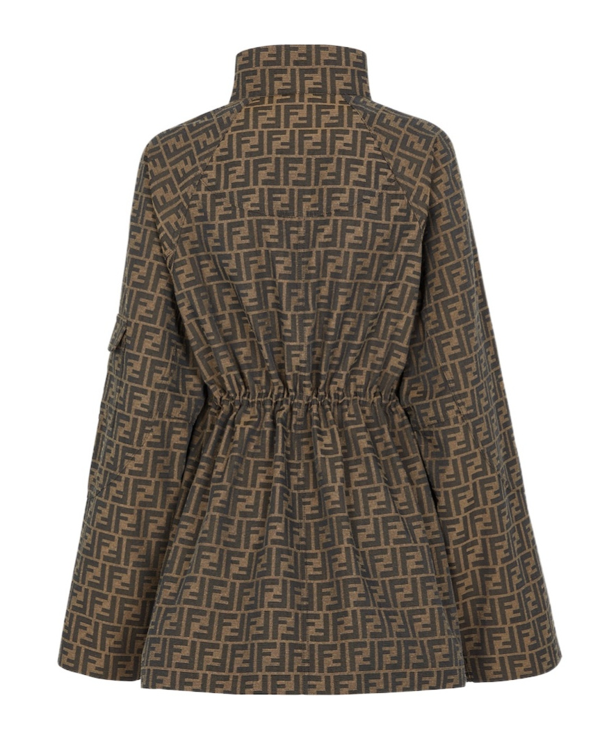 Fendi Long-sleeved Casual Jacket In Brown