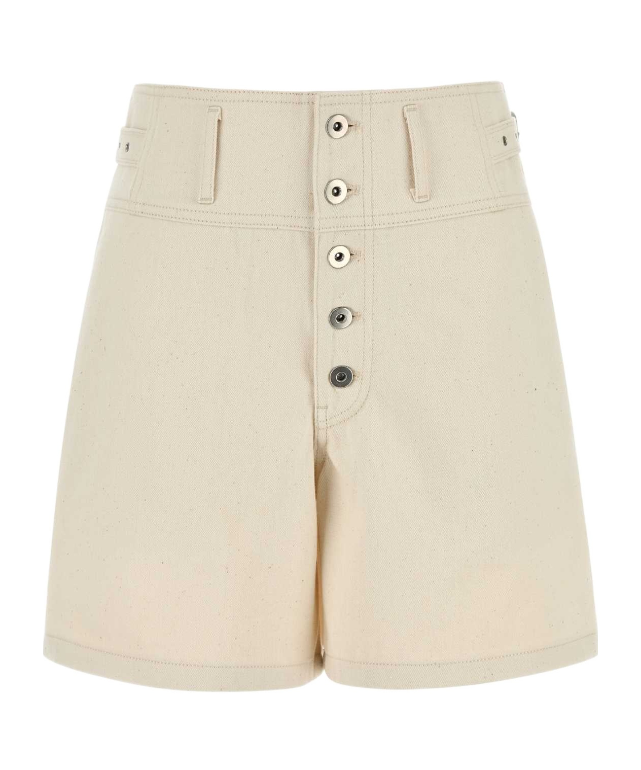 Jil Sander Sand Denim Bermuda Shorts In Nude