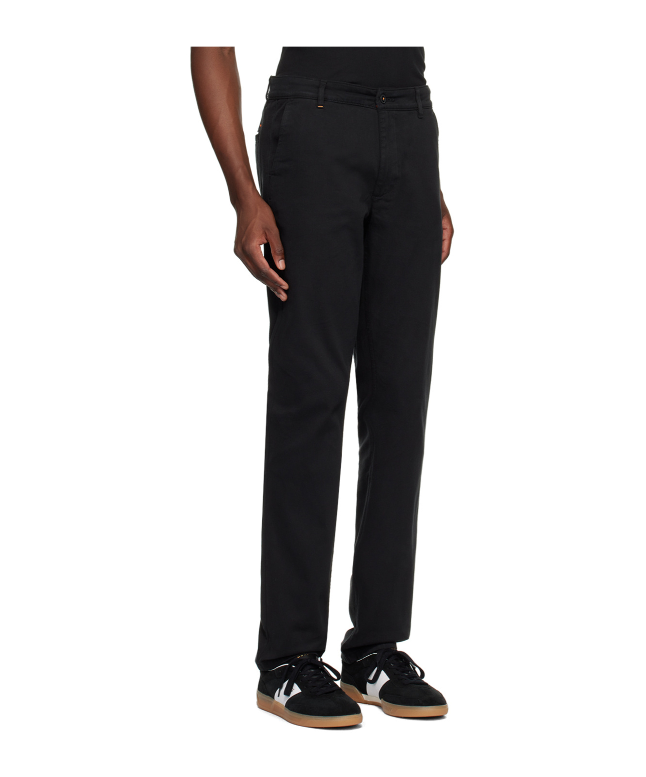 Hugo Boss Belt-loop Casual Pants In Black