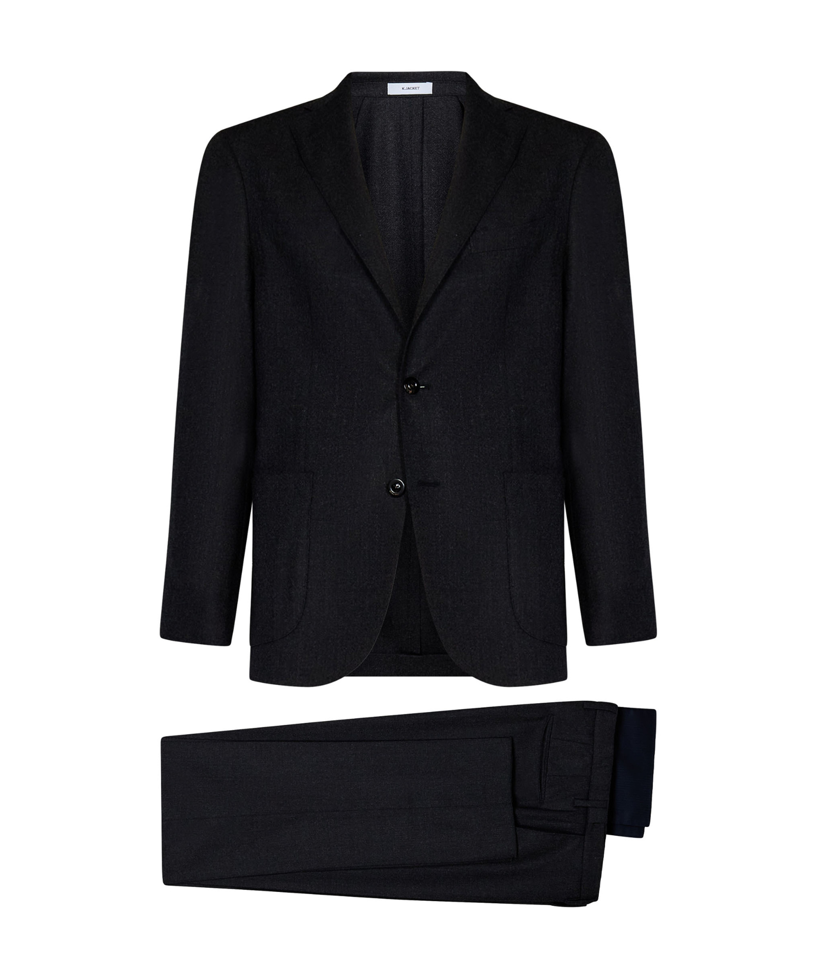 Boglioli Single-breasted Virgin-wool Suit In Black