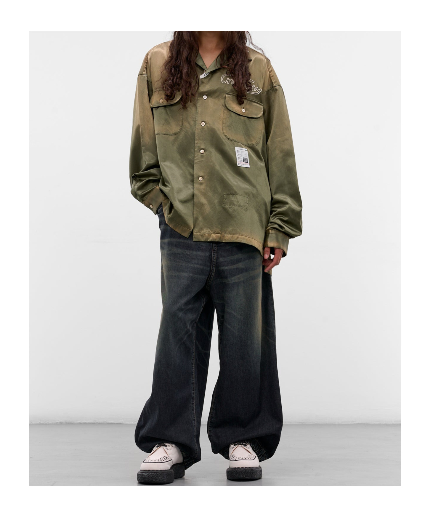 Miharayasuhiro Long Sleeve Shirt With Button Cuffs And Pockets In Green