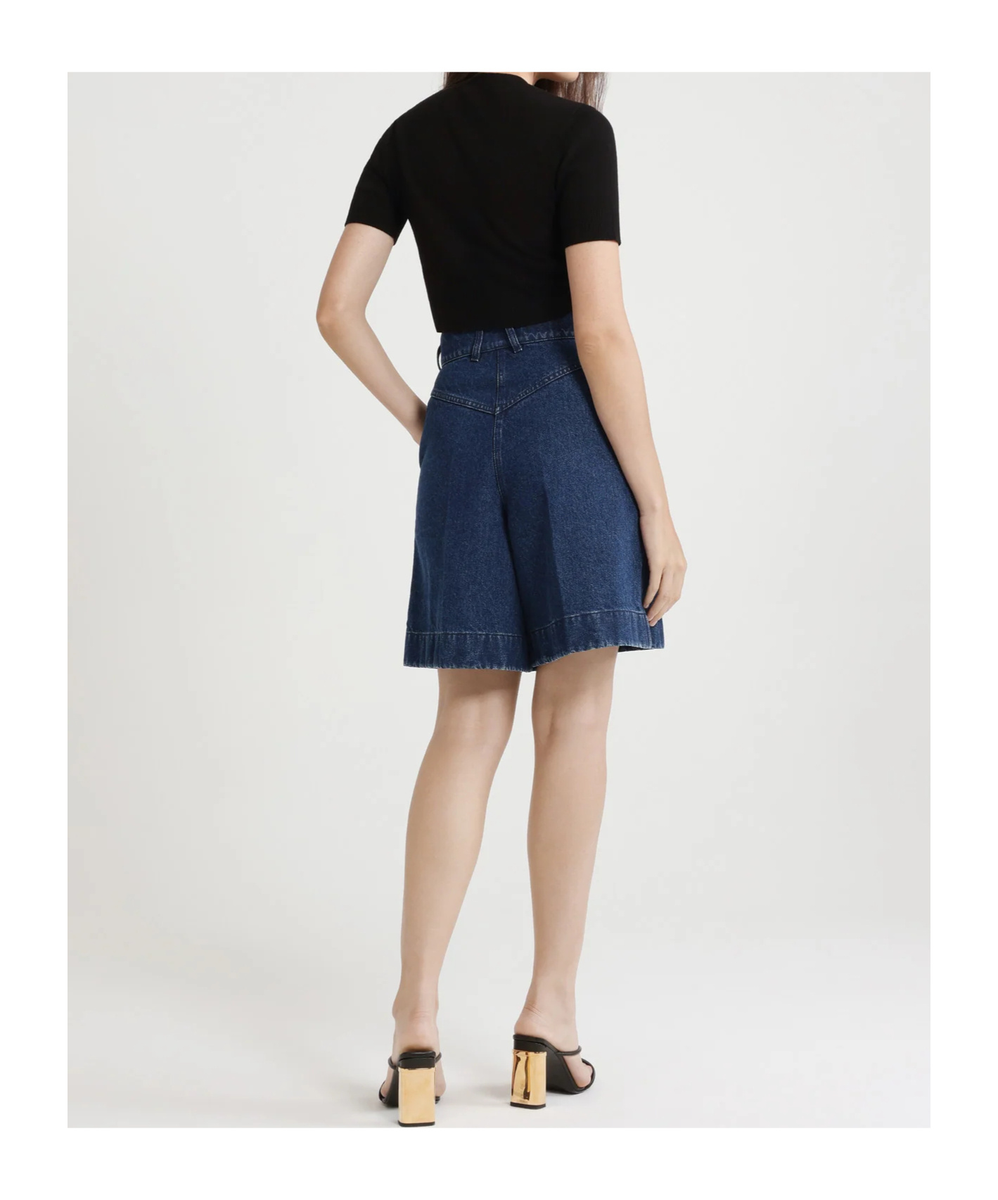 Patou Denim Bermuda In Blue