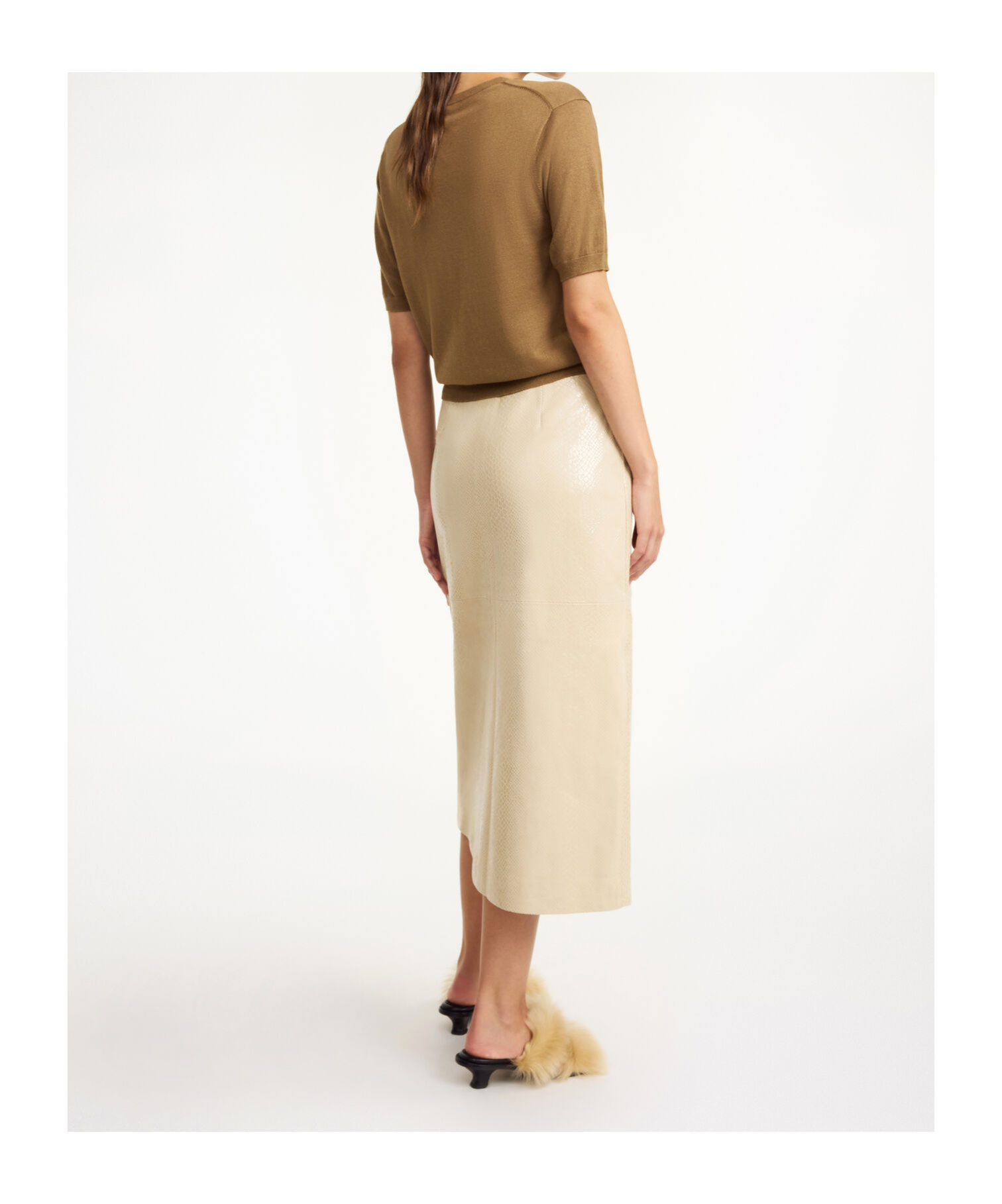 Shop By Malene Birger Hannas Midi Skirt In Nude