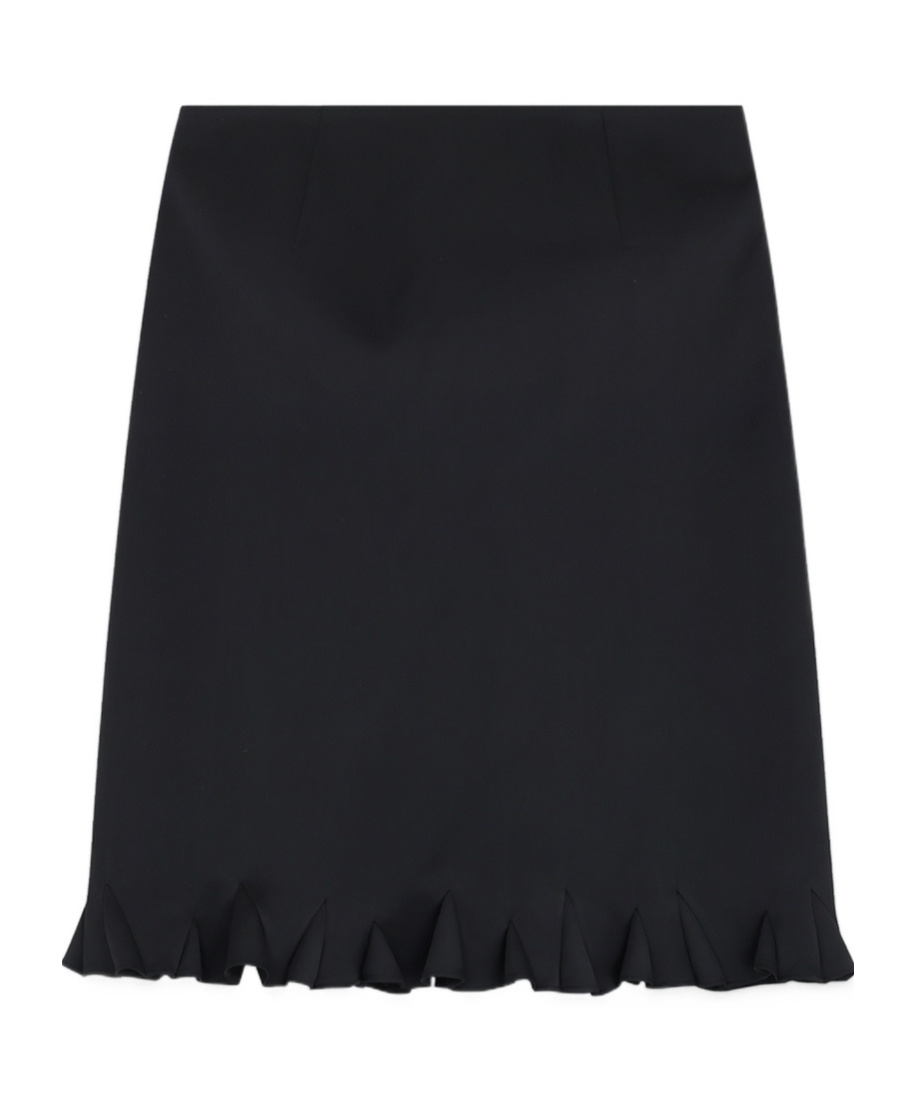 We11 Done Ruffle-hem Miniskirt