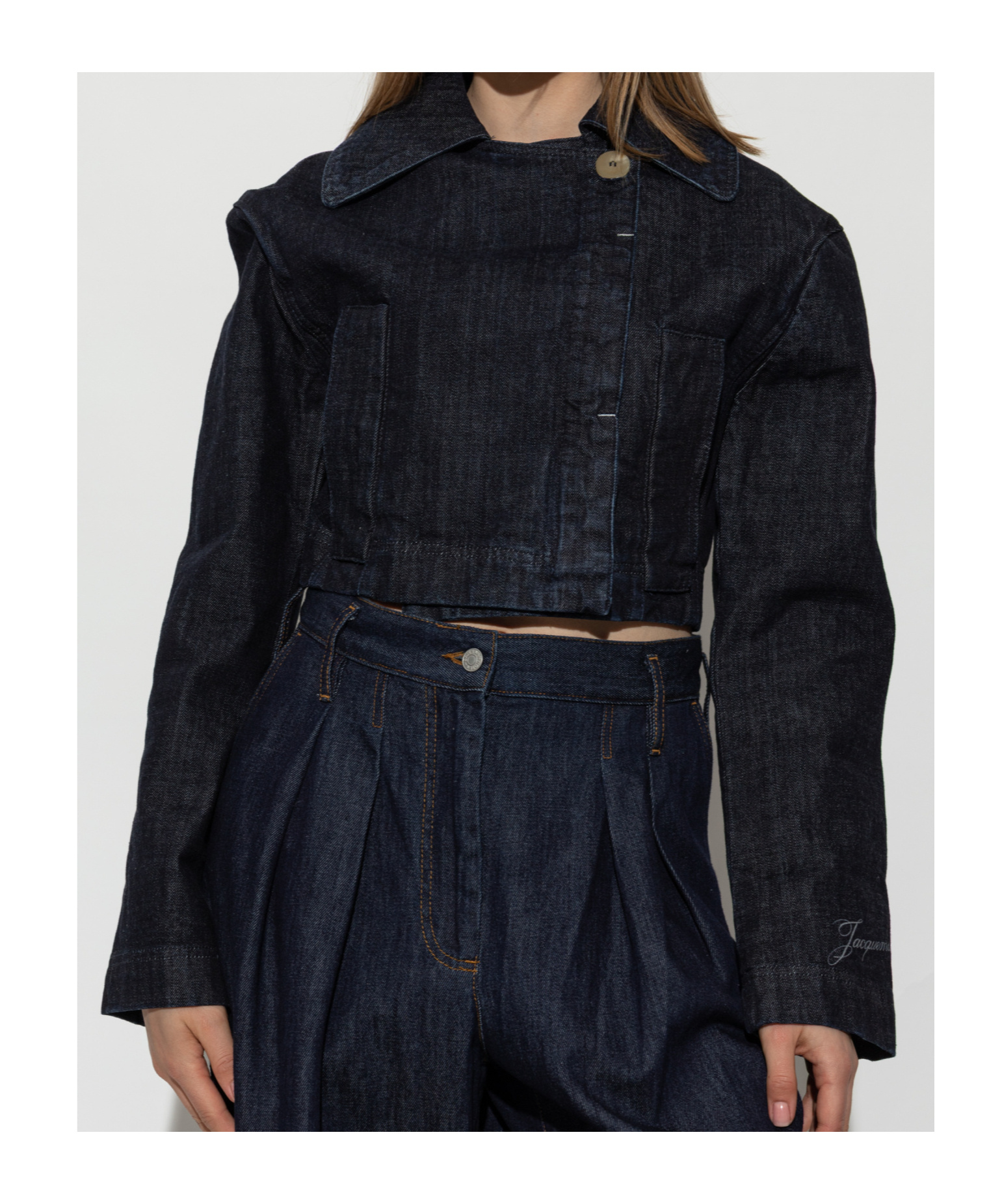 Jacquemus Lapel Long Sleeve Casual Jacket In Black
