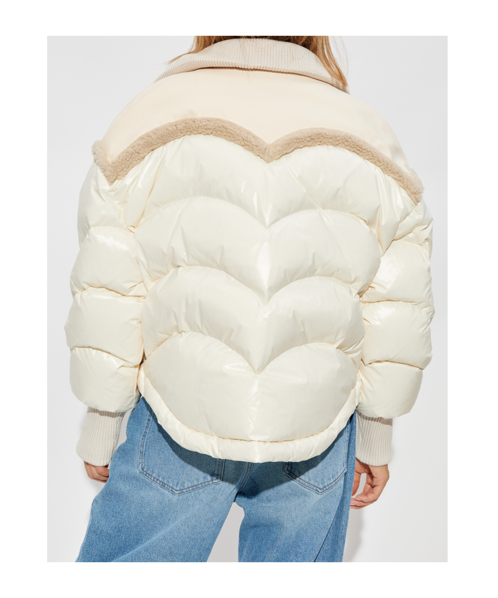 Khrisjoy Ivory Nylon Corazon Down Jacket In White