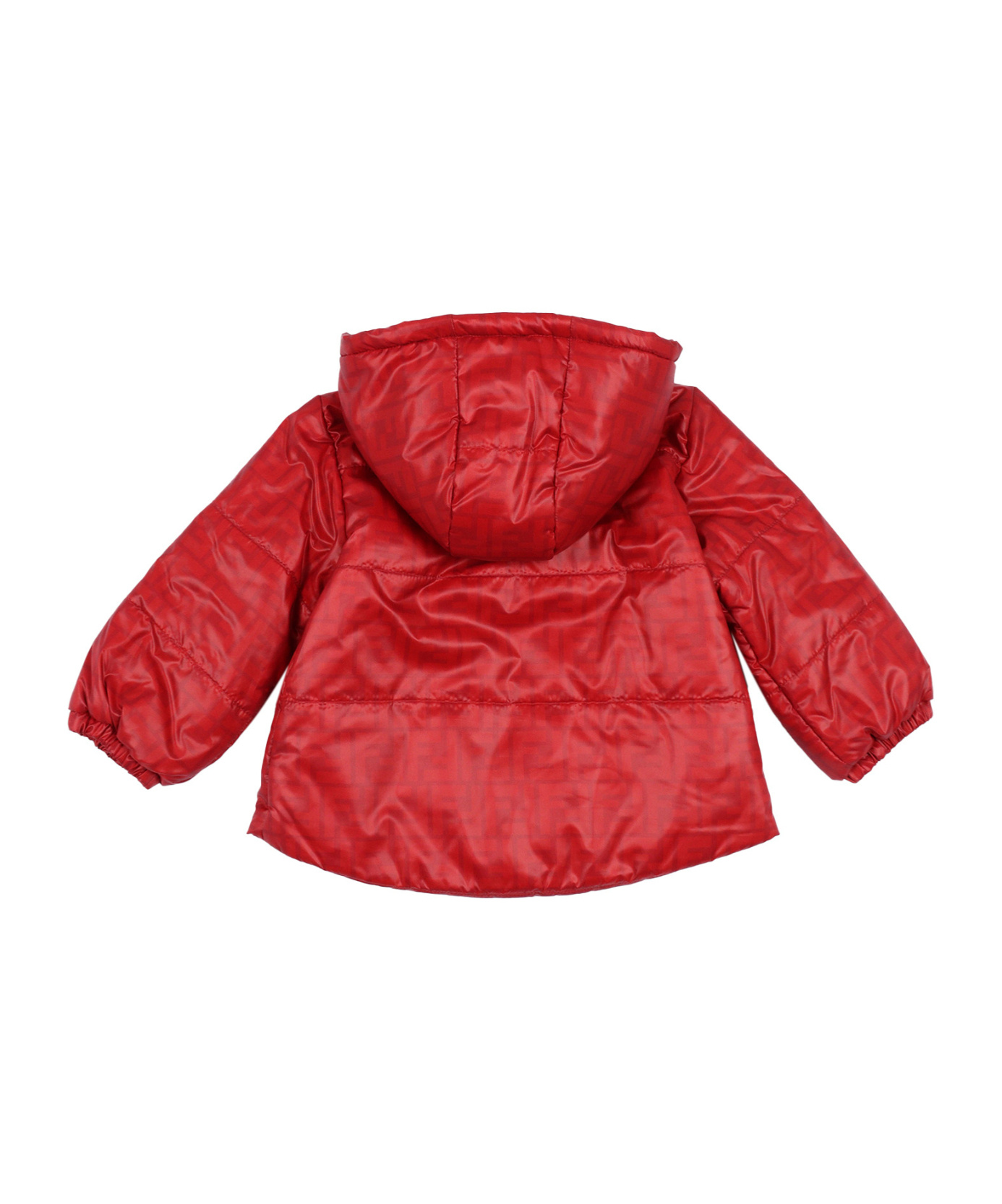Fendi Logo-print Hooded Padded Jacket In Red