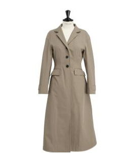 Dior Fitted Trench Coat In Coton Trench In Gray