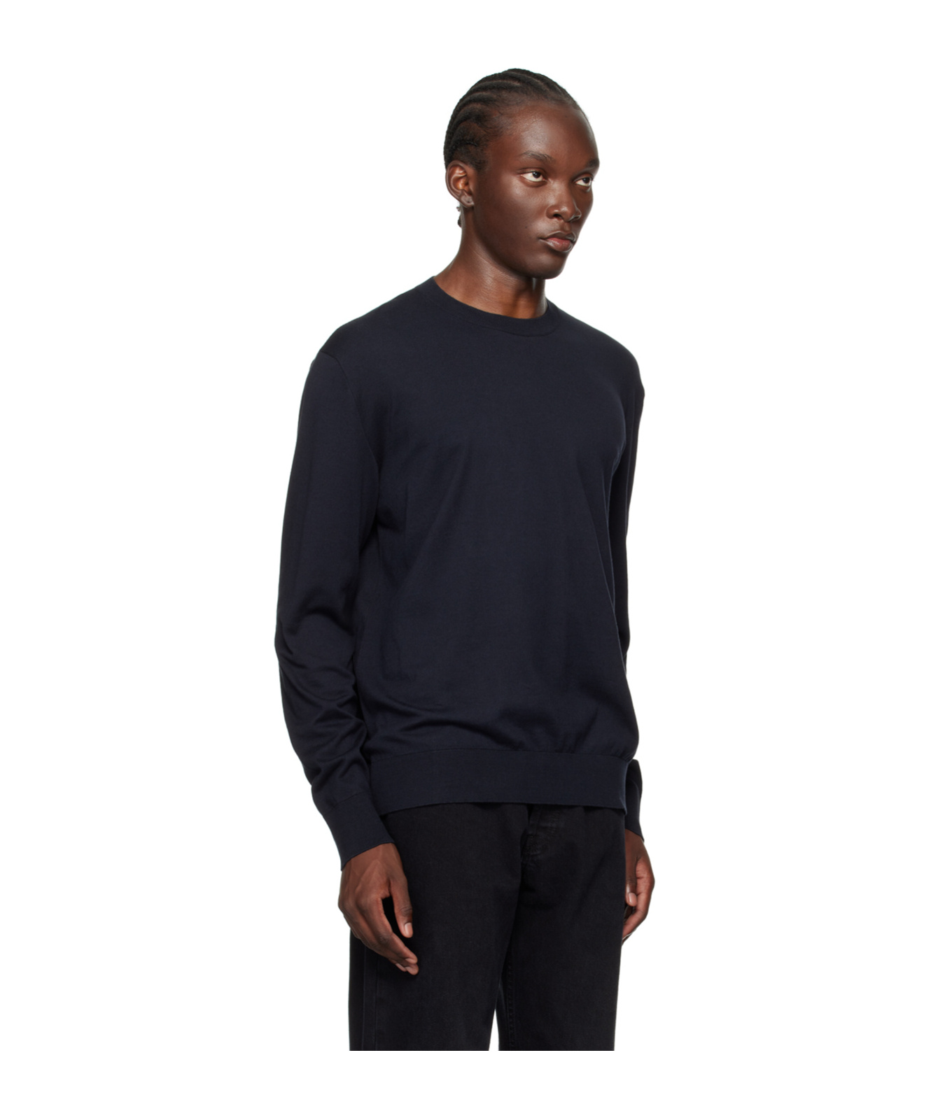 The Row Breno Knitted Sweater In Black