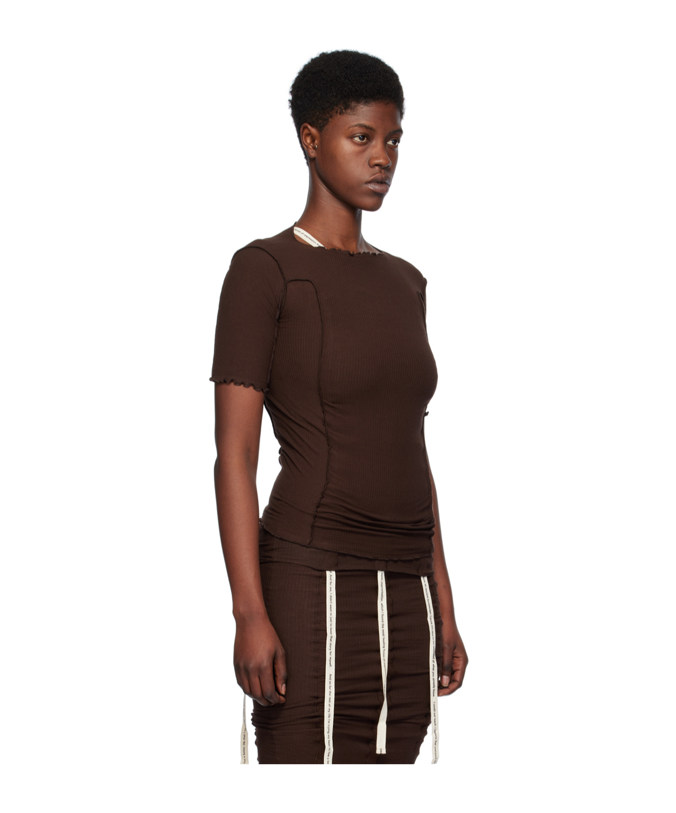 Baserange T-shirt With Fungus Edge In Black
