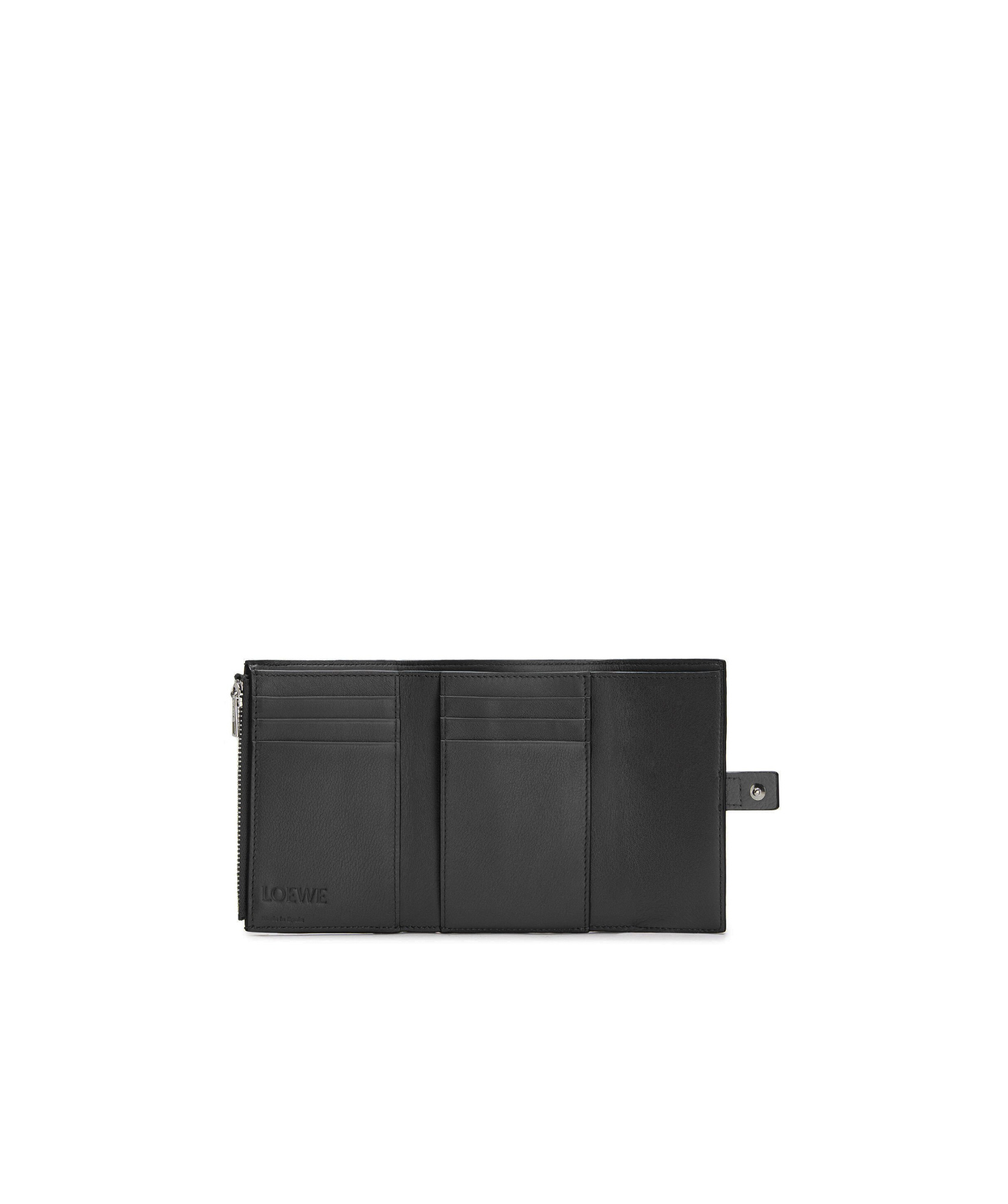 Loewe Womens Black Anagram-embossed Vertical Leather Wallet In Black