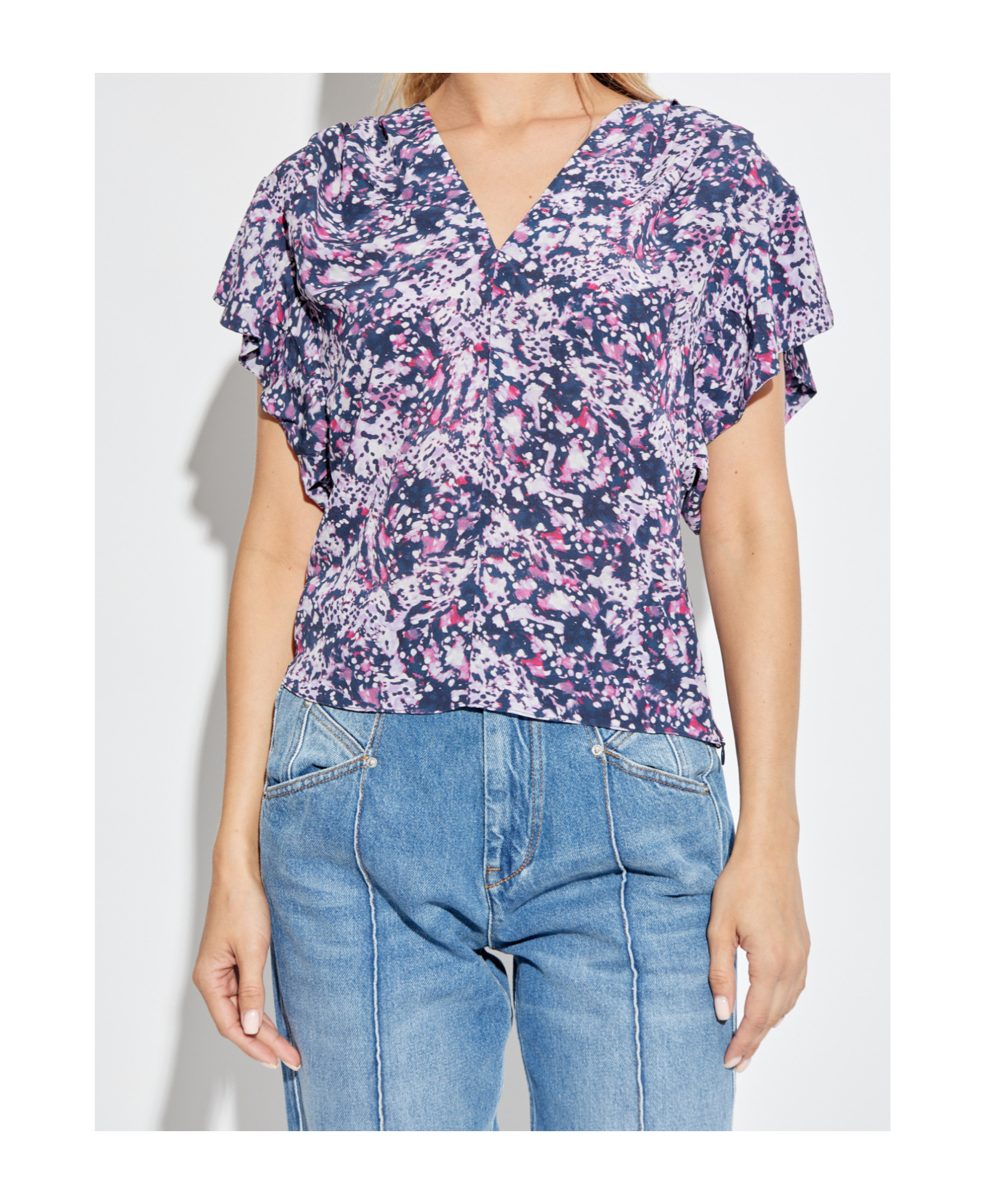 Shop Isabel Marant Étoile Delocia Blouse In Blue
