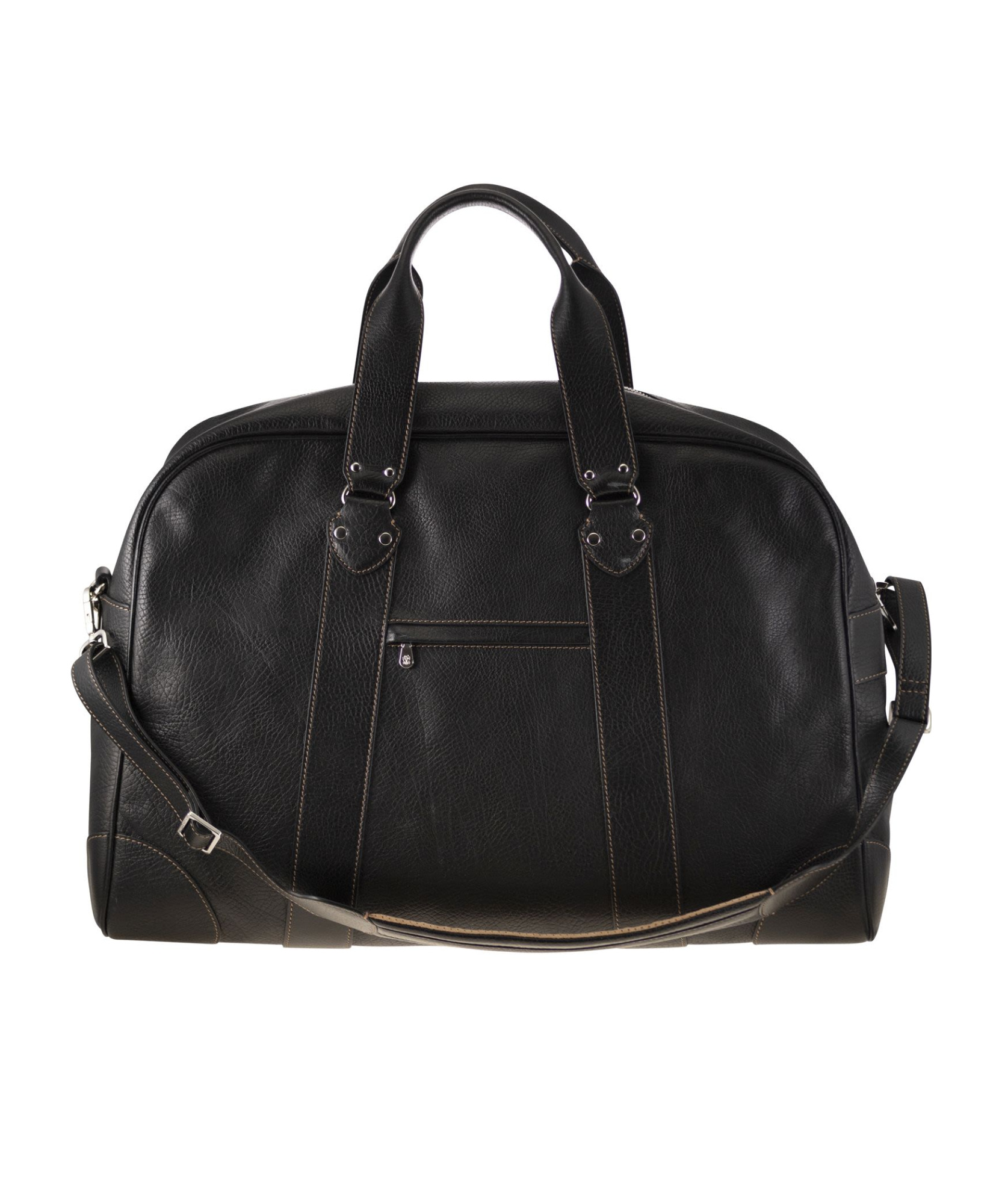 Brunello Cucinelli Zip-up Weekender Bag In Black