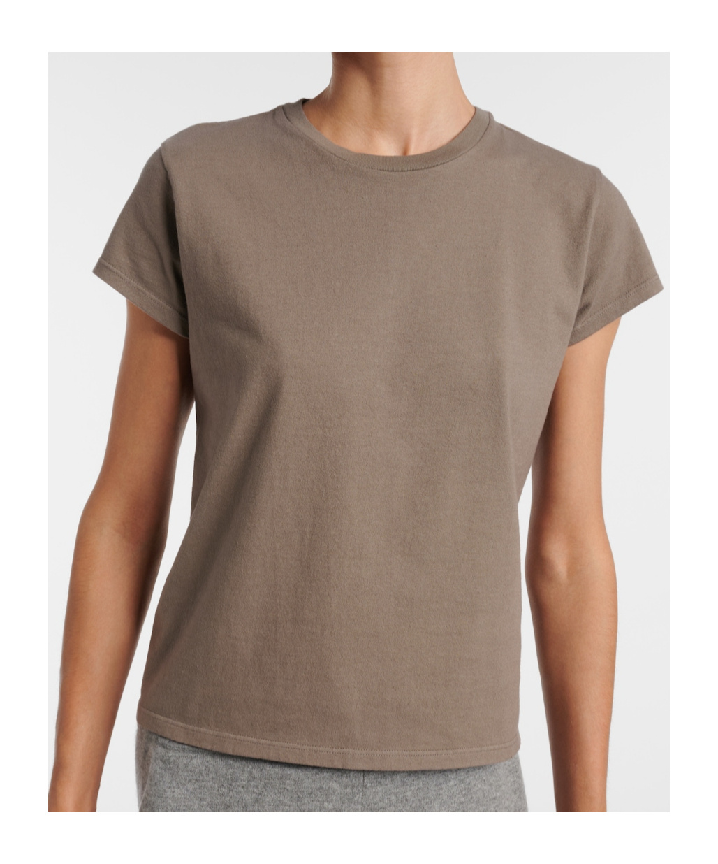 The Row Tori Cotton T-shirt In Gray