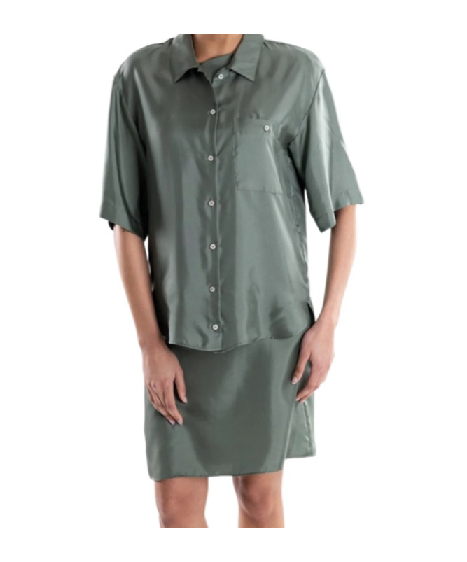 Marella Three-quarter Sleeve Shirt In Green