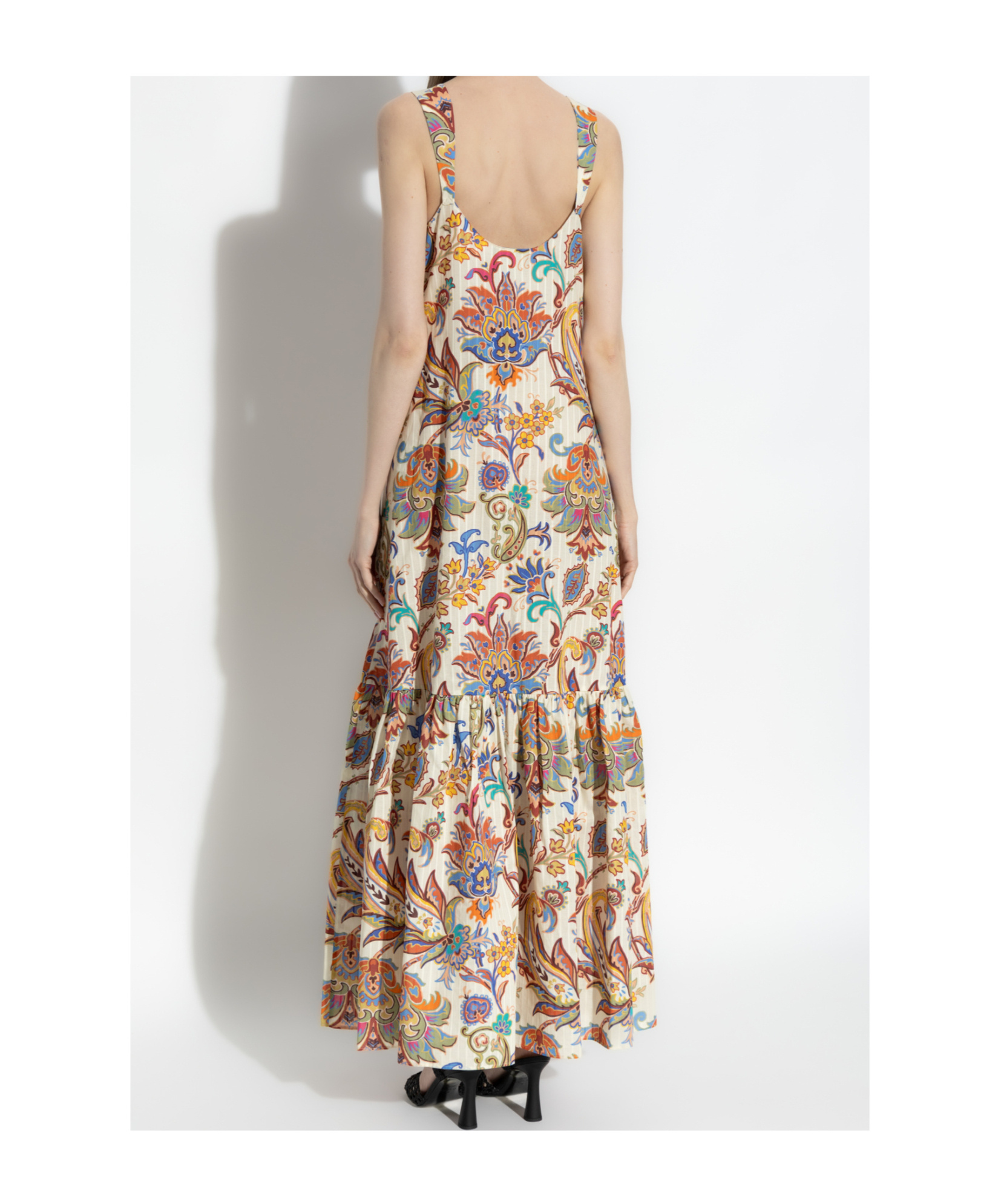 Etro Floral Printed Sleeveless Maxi Dress In Multi