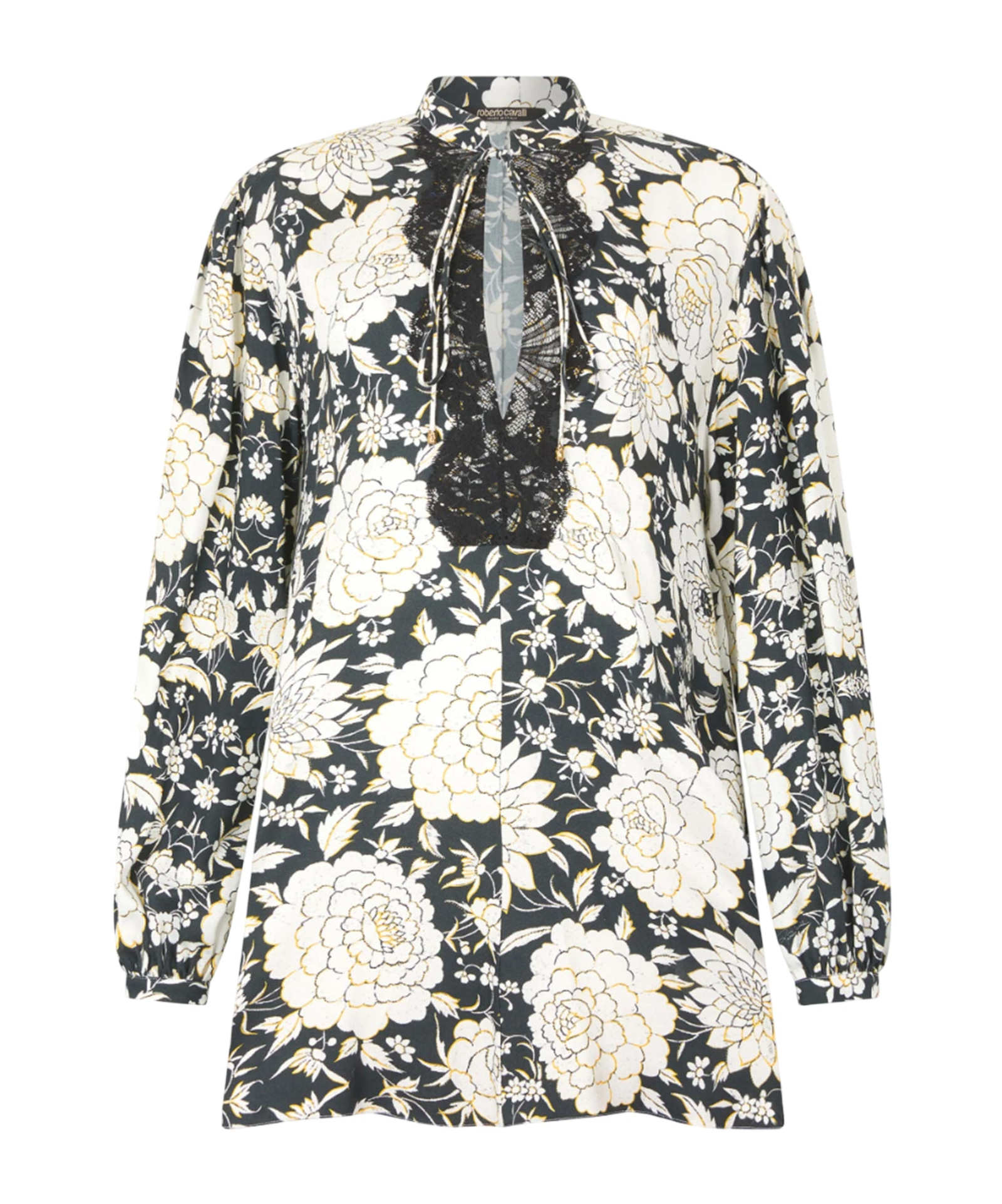 Roberto Cavalli Minikleid Mit Floralem Print Und Spitze In White