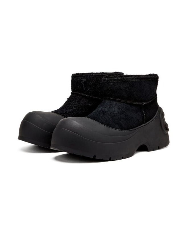 Diesel D-donald-chunky Ankle Boot With Lug Sole In Black