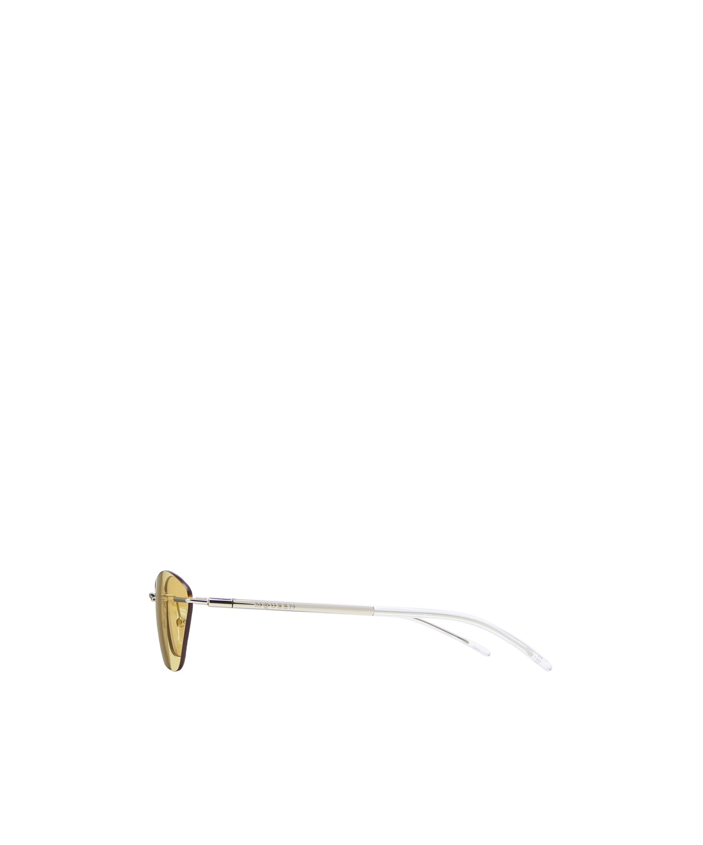 Alexander Mcqueen T-bar Slim Sunglasses In Yellow In Yellow