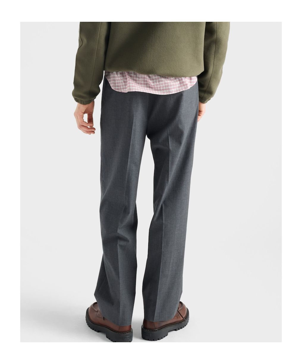 Prada Wool Pants In Gray