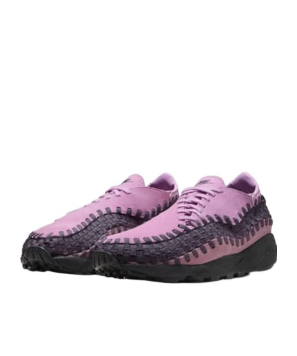 Nike Woven Footscape Sneakers Featuring Asymmetrical Lacing In Black