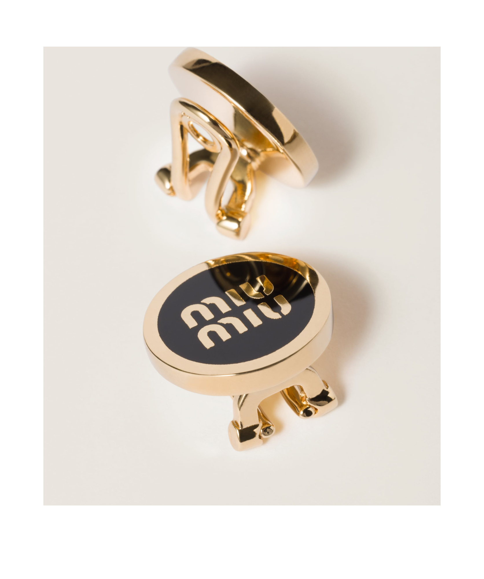 Miu Miu Enameled Metal Earrings