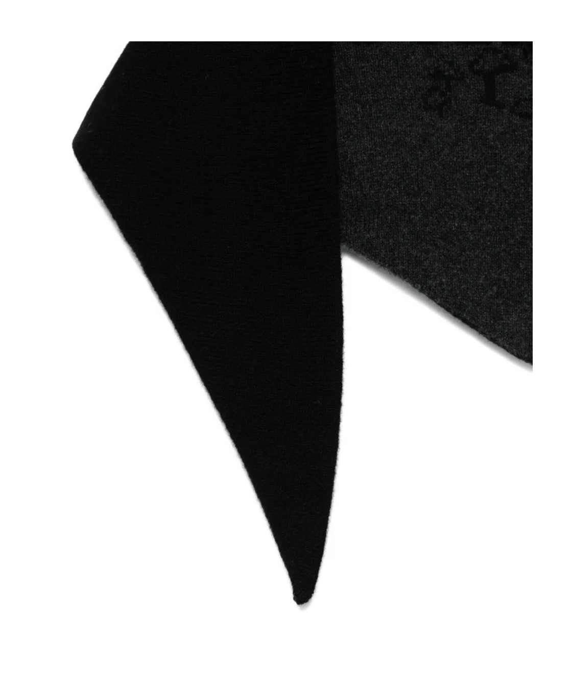 Simone Rocha Embroidered Logo Knitted Scarf In Black