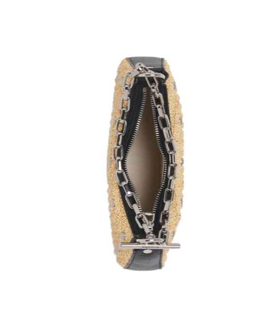 Alexander Mcqueen T-bar Mini Studded Woven Chain Top-handle Bag