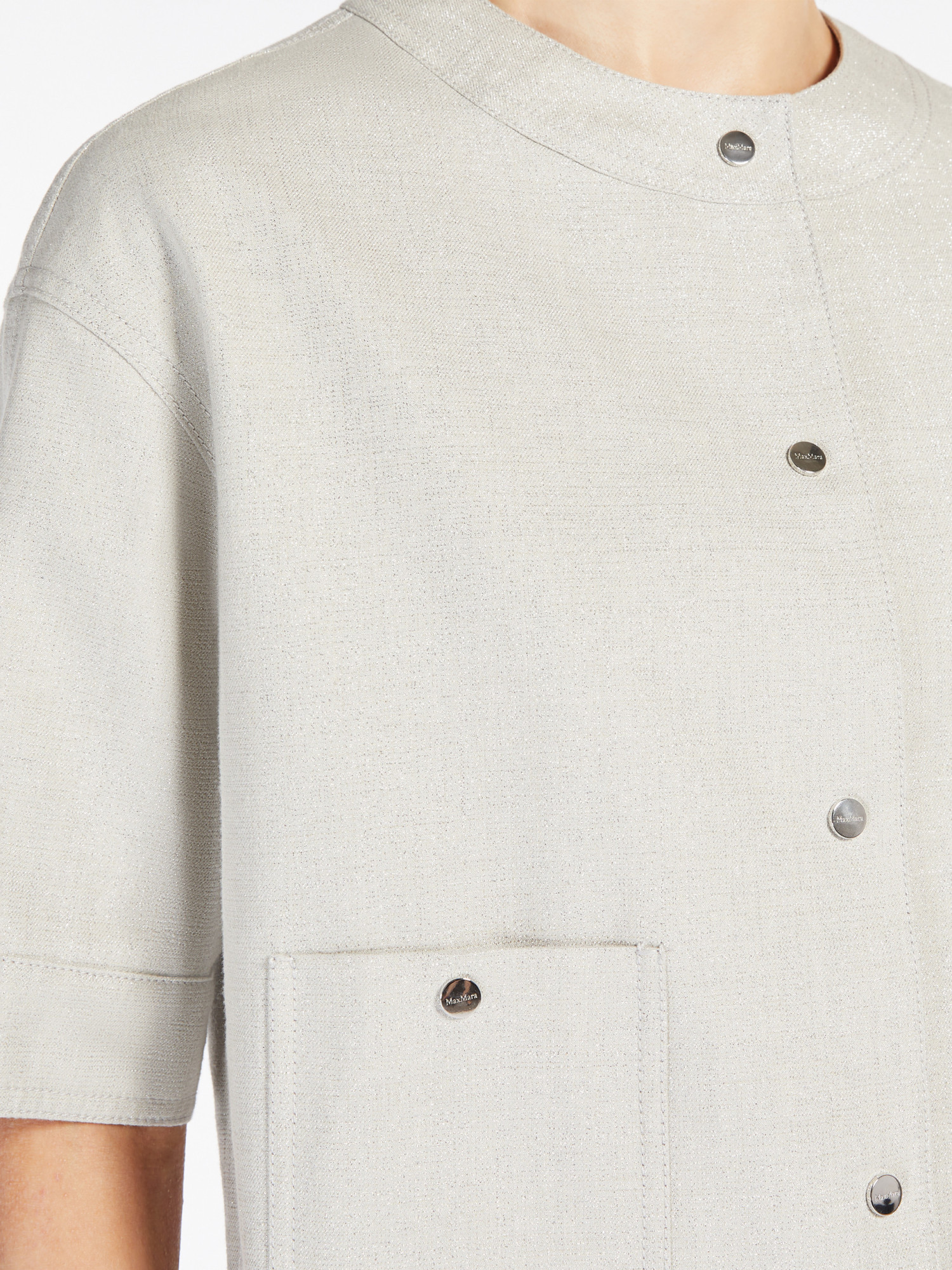 Max Mara Short Sleeve Jacket In White