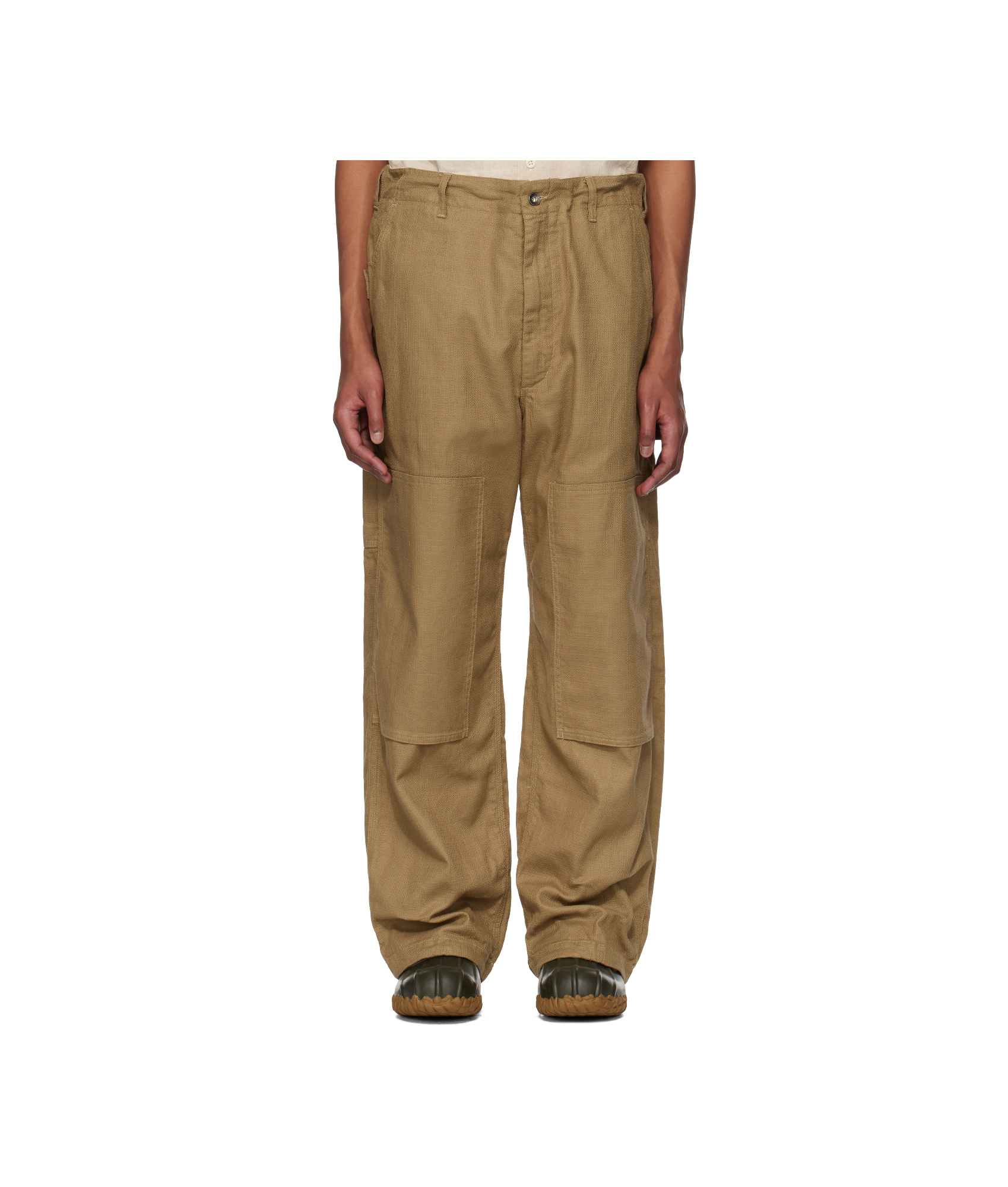 Engineered Garments Casual Pants With Belt Loops In Khaki