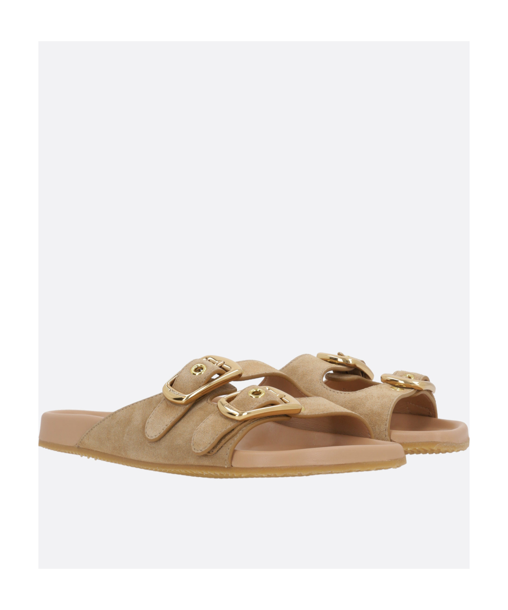 Chloé Polly Slides In Nude
