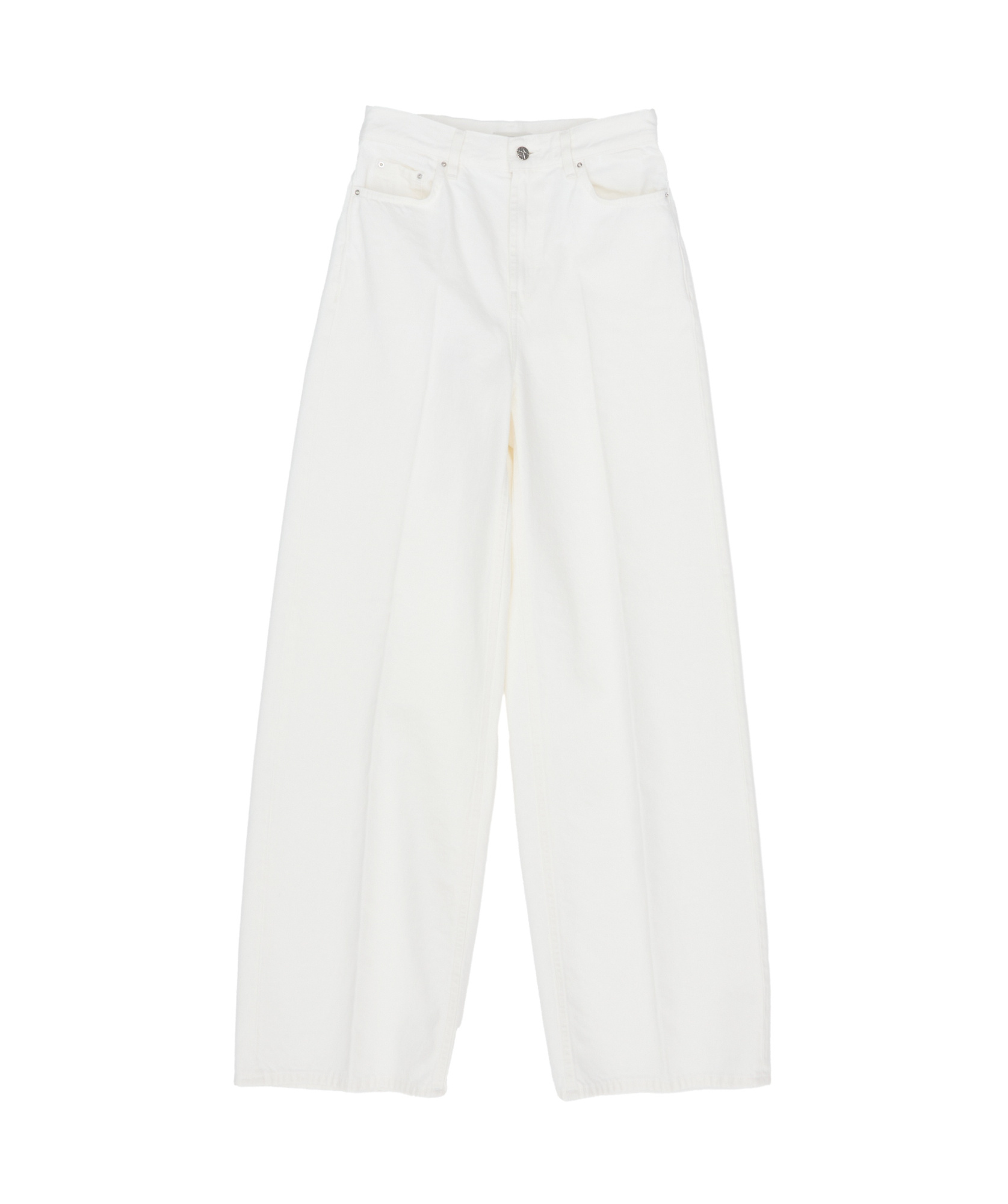 Totême Toteme White Pants In Organic Cotton Women In White