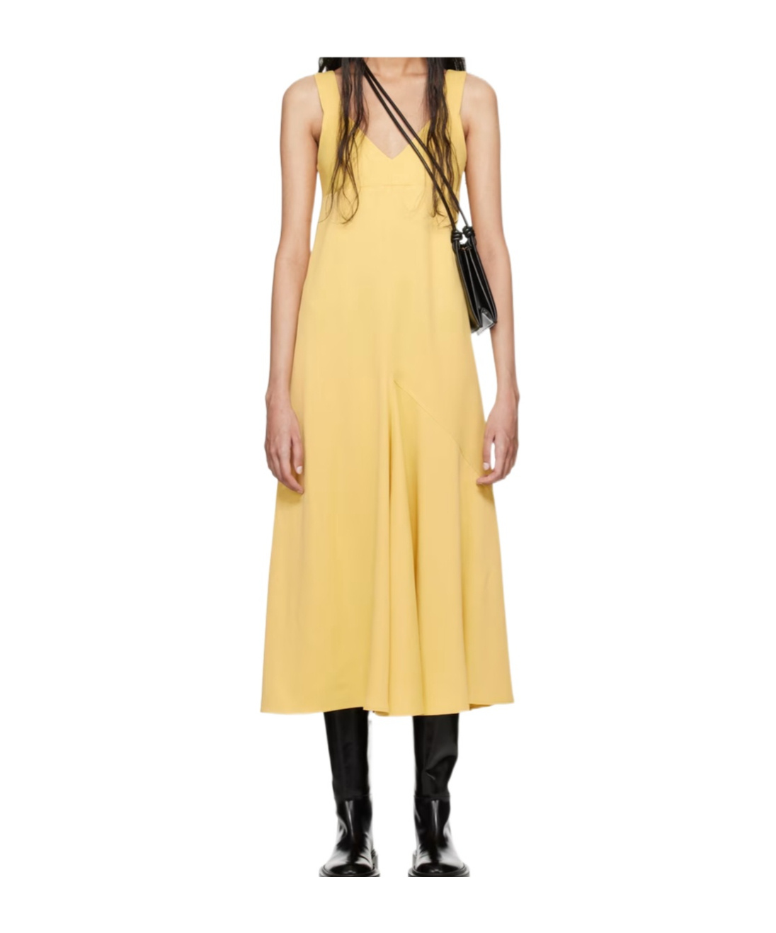 Studio Nicholson Yellow Wylie Maxi Dress In Yellow